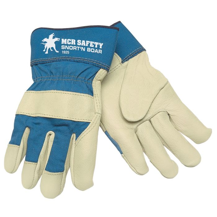 MCR Safety Memphis 1925-L Snort'N Boar Leather Palm Work Gloves