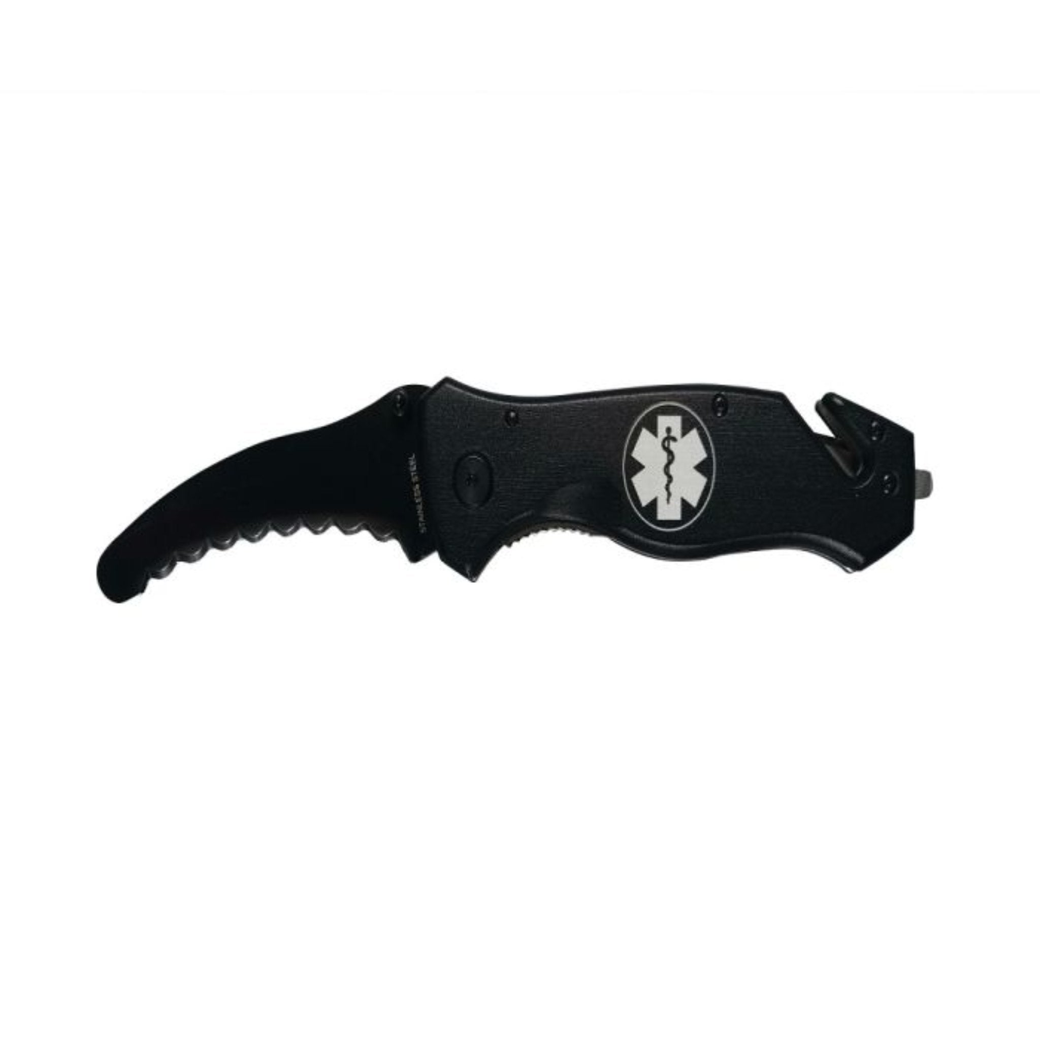 EMI 430 The Rescuer Emergency Knife, Star of Life, Black, One Size 