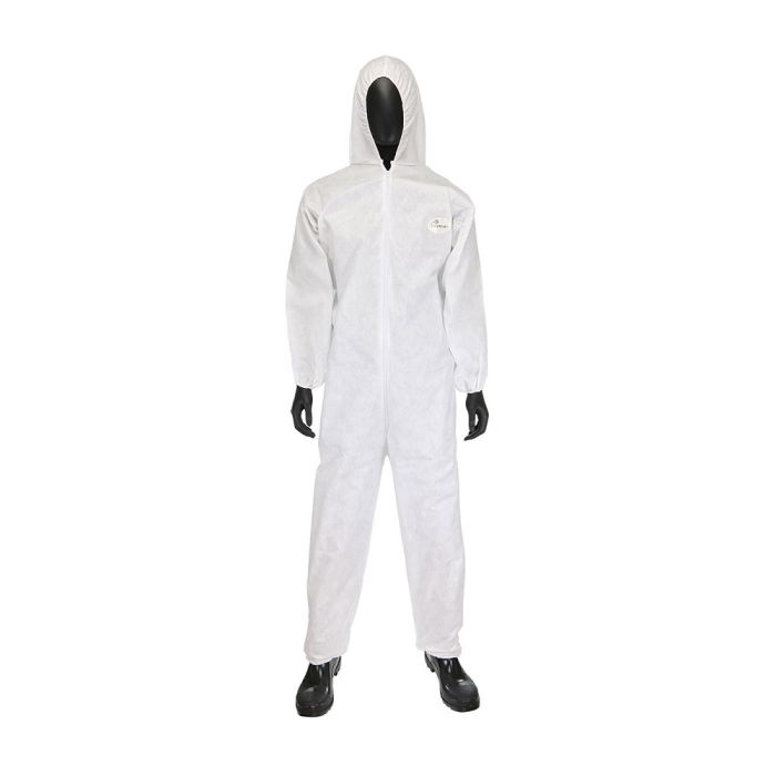 Case of 50 Hazmat Suits, Chemical Protective Coverall with Hood