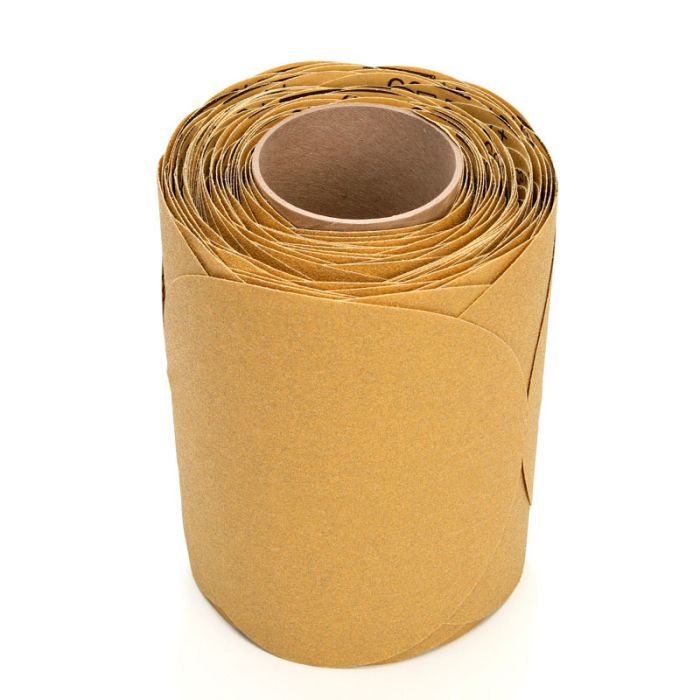 3M™ Stikit™ Gold Disc Roll, 01493, 8 in, P80, 125 discs per roll, 4 rolls per case