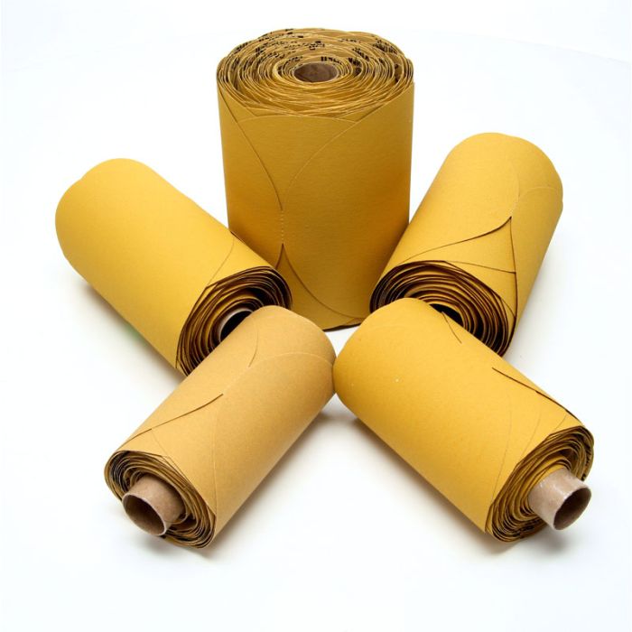 3M™ Stikit™ Gold Disc Roll, 01212, 6 in, P100, 75 discs per roll, 6 rolls per case