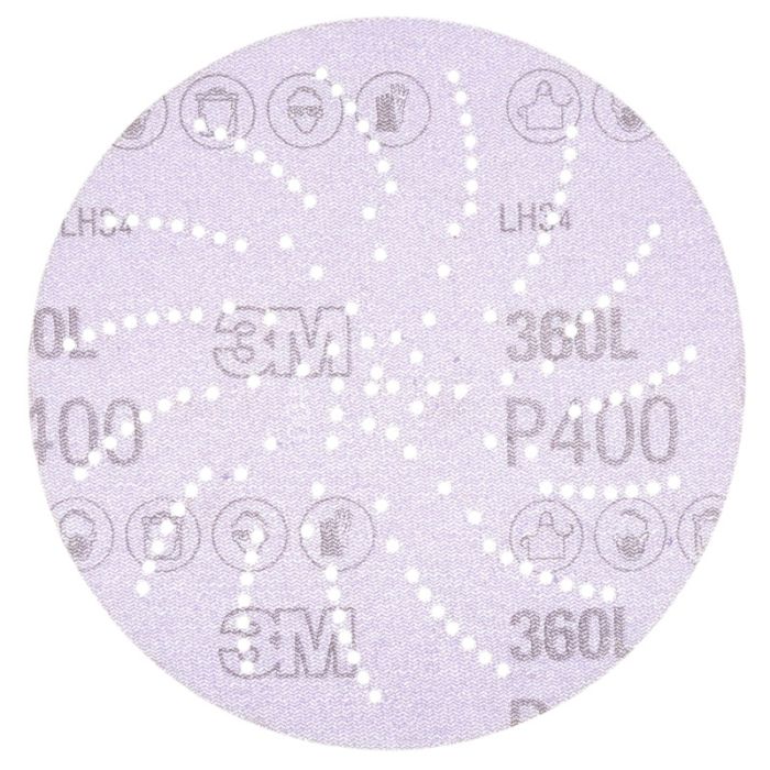 3M™ Hookit™ Clean Sanding Disc 360L, 20825, 3 in P400, Die 300LG, 100 per inner 500 per case