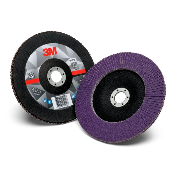 3M™ Flap Disc 769F, 05912, T29, 7 in x 7/8 in, 40+, 5 per case