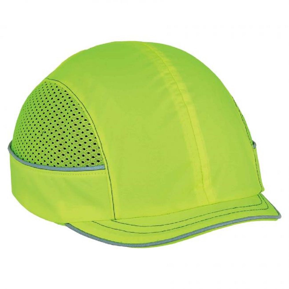 Ergodyne Skullerz 8950 Bump Cap Hat, Lime Color, Micro Brim, 1 Each