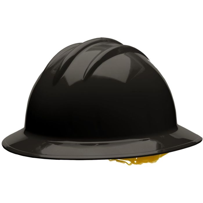 Bullard C35 35BKP 6pt. Pinlock Classic Extra Large Full Brim w/Accessory Slots Black Hard Hat 20/Case