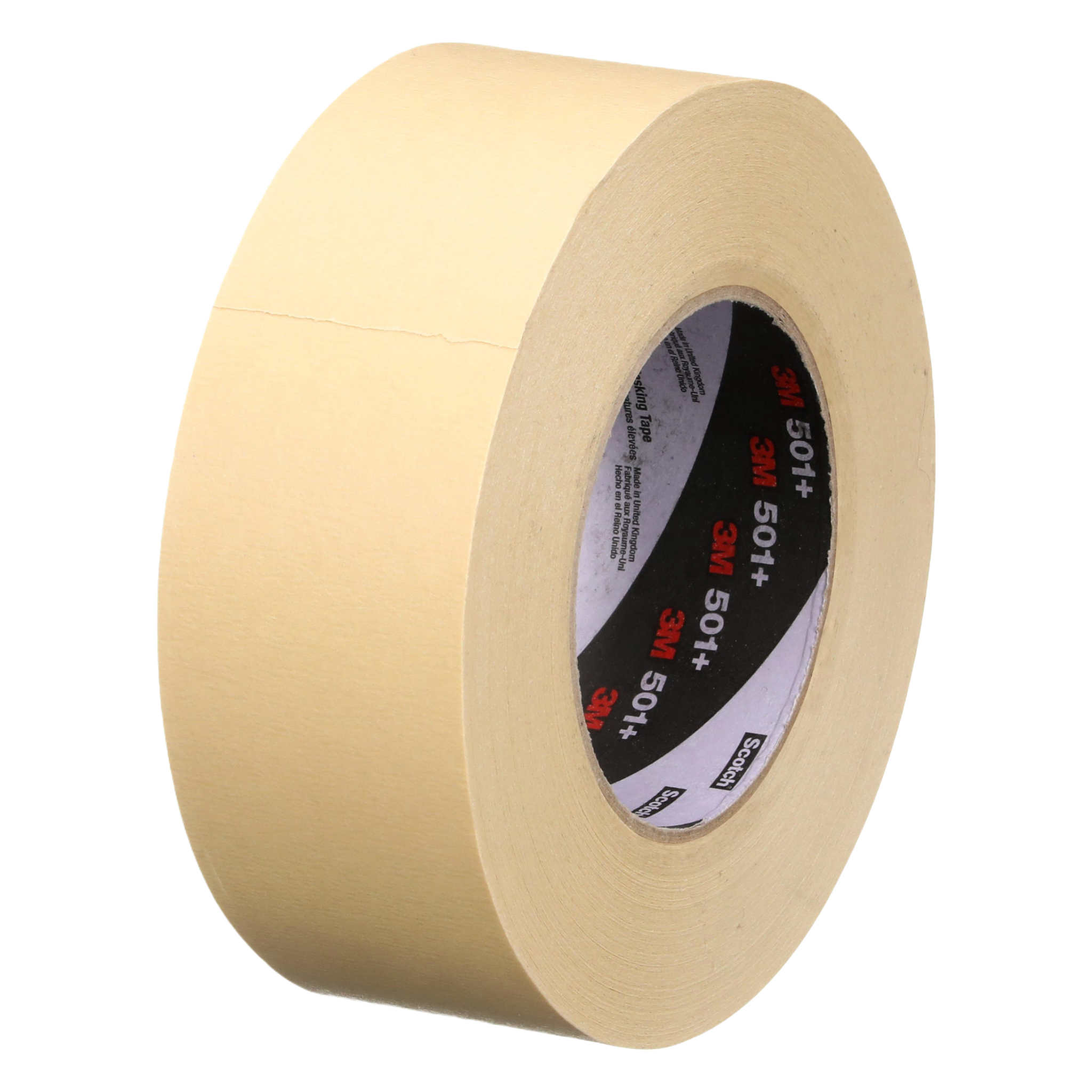 3M Specialty High Temperature Masking Tape 501+ Tan 48 mm x 55 m right side view