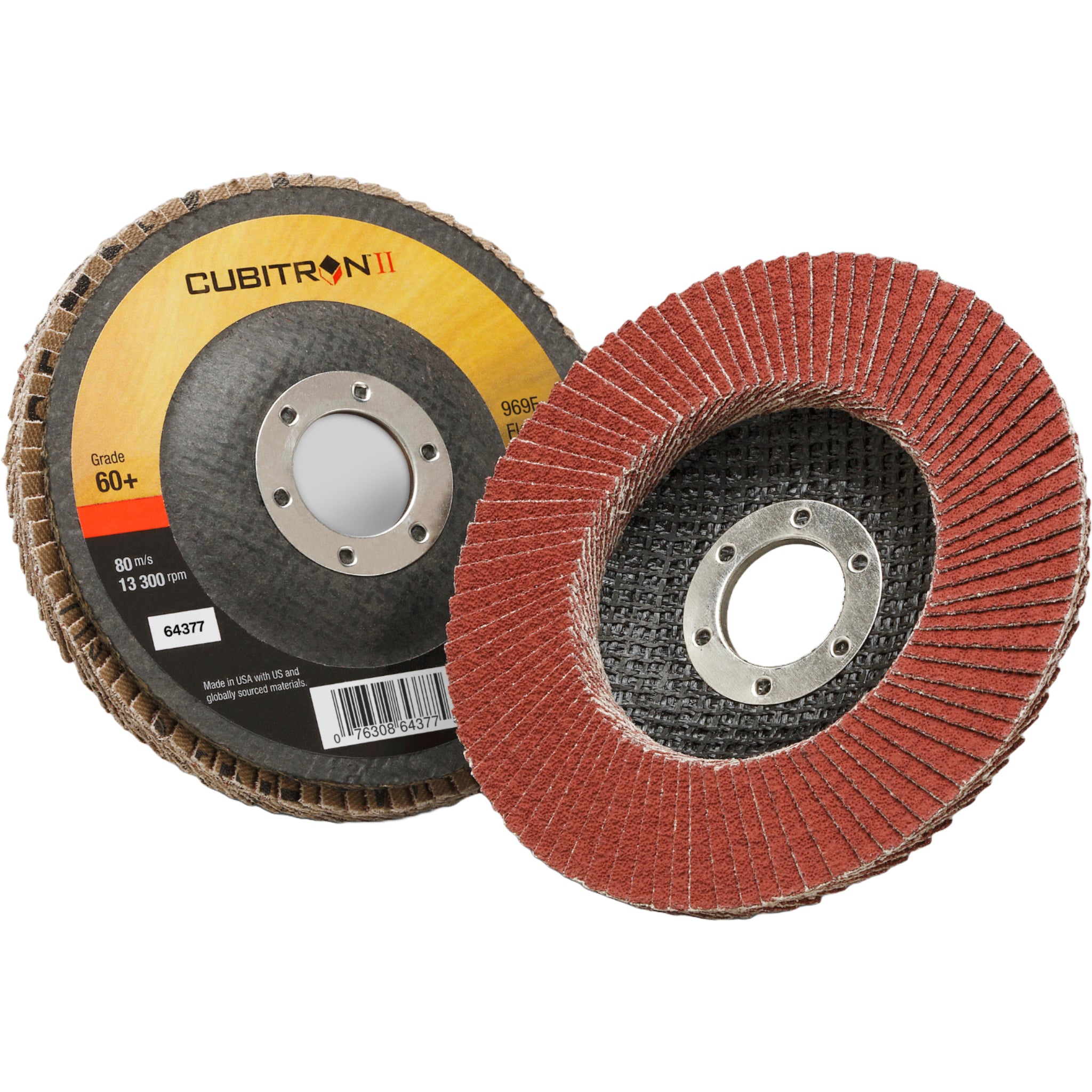 3M Cubitron II Flap Disc 969F 80+ T29 Quick Change 5 in x 5/8-11 first image