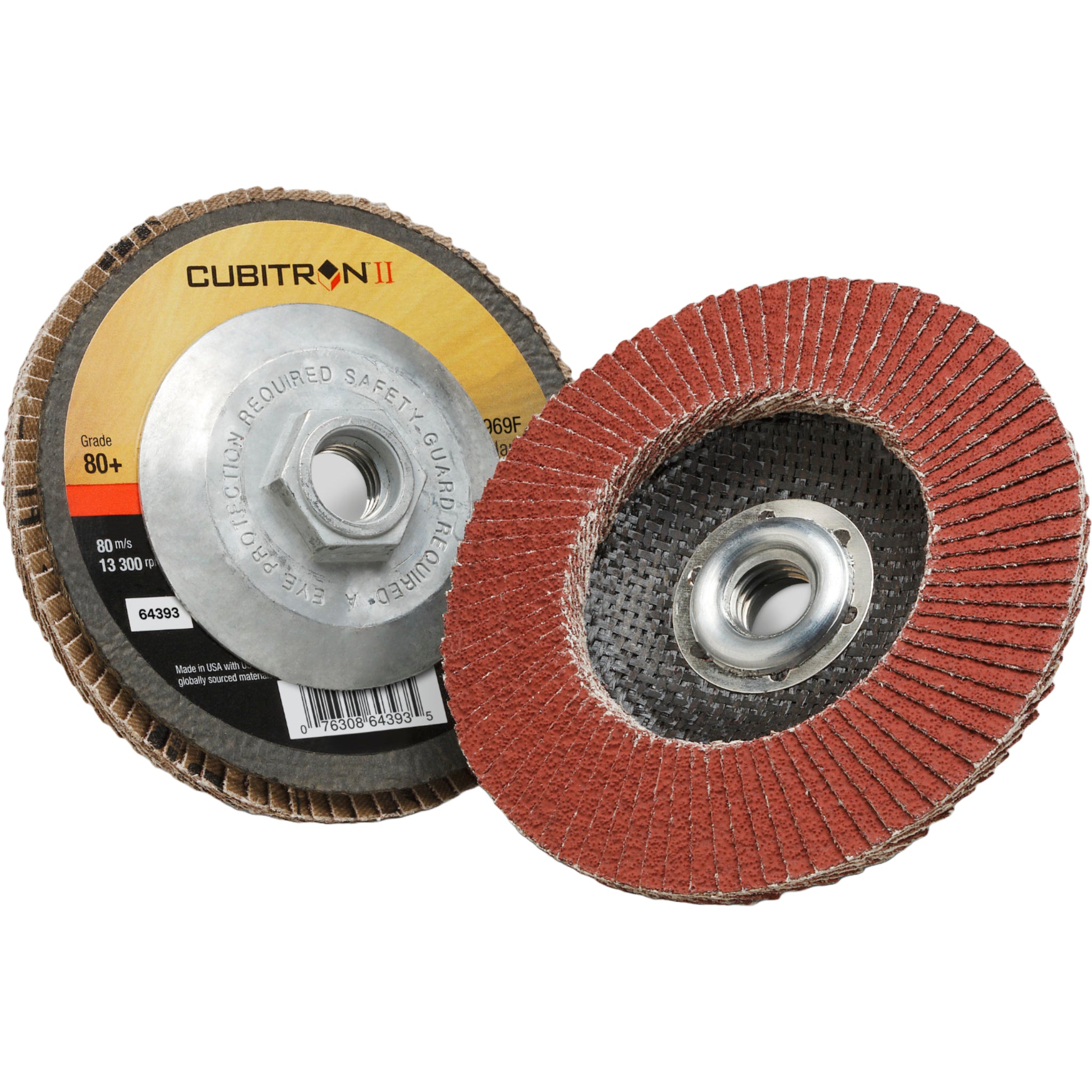 3M Cubitron II Flap Disc 969F 80+ T29 Quick Change 5 in x 5/8-11 second image