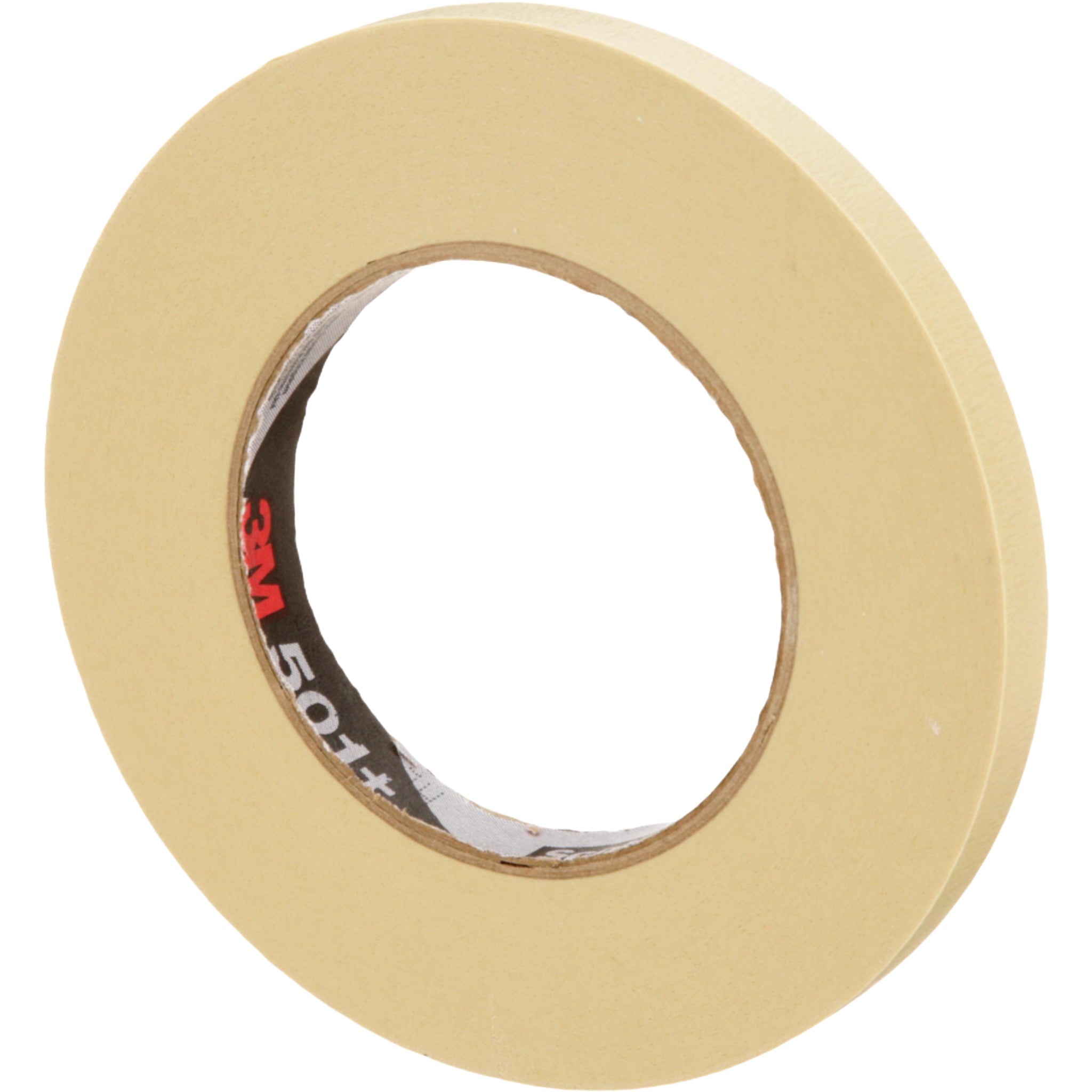 3M Specialty High Temperature Masking Tape 501+ Tan 12 mm x 55 m 7.3 mil left side view