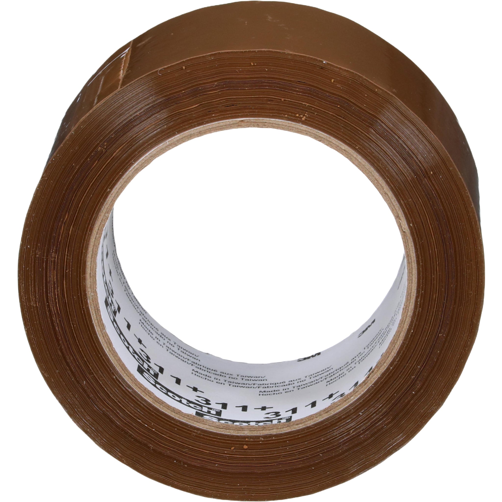 Scotch High Tack Box Sealing Tape 311+ Tan 72 mm x 100 m front view