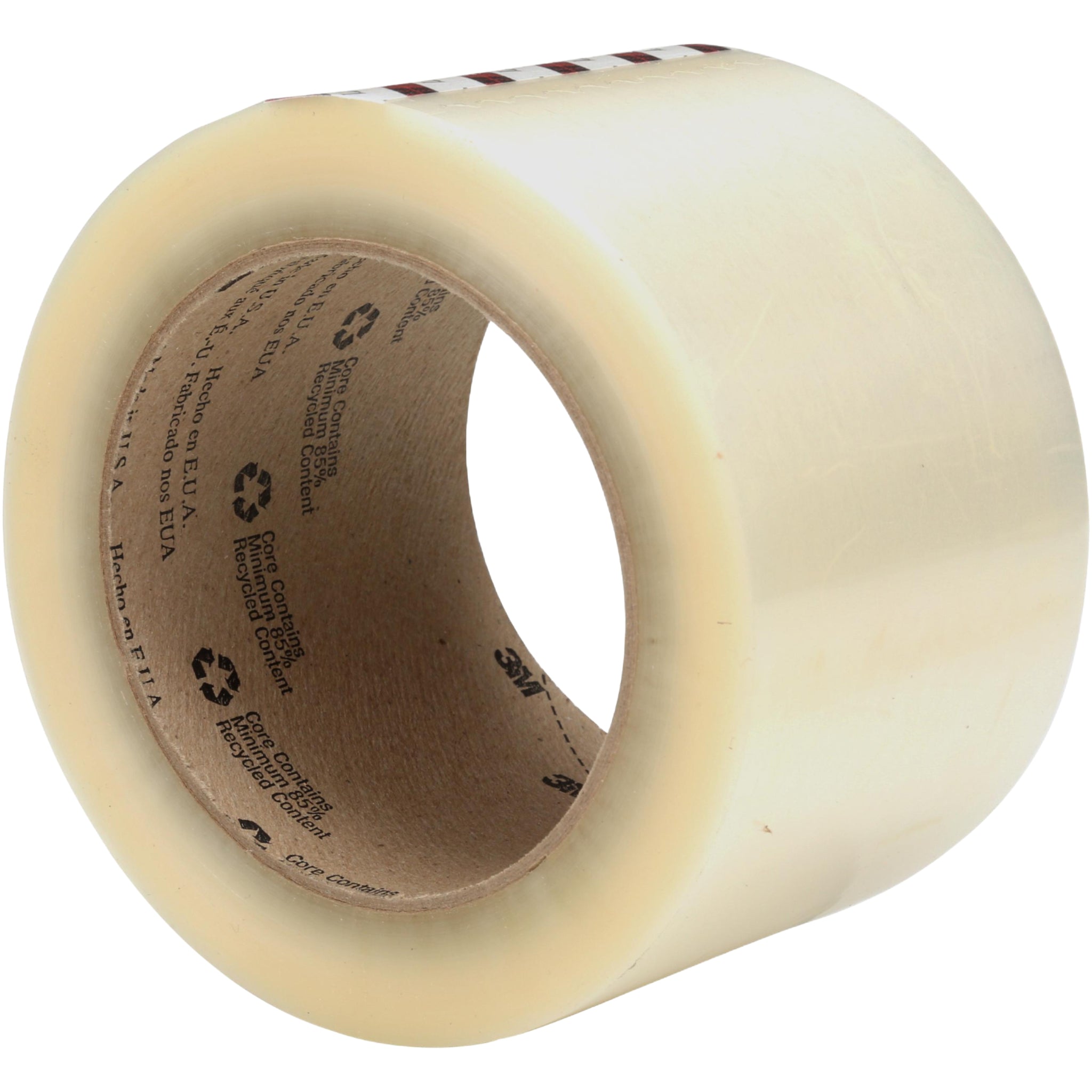 Scotch Box Sealing Tape 371, Clear, 72 mm x 100 m left side view