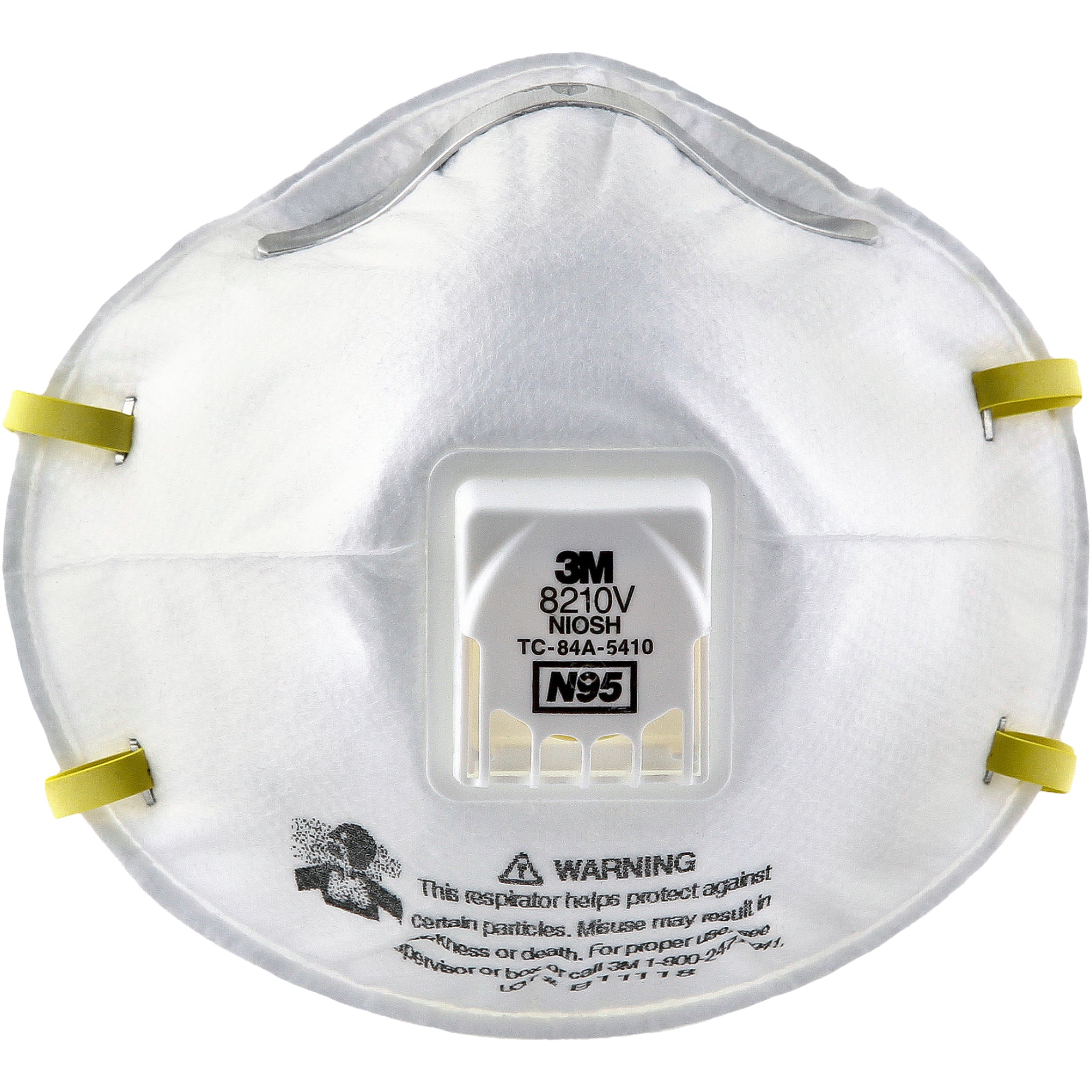 3M 8210V N95 Particulate Respirator - Case of 80 front view