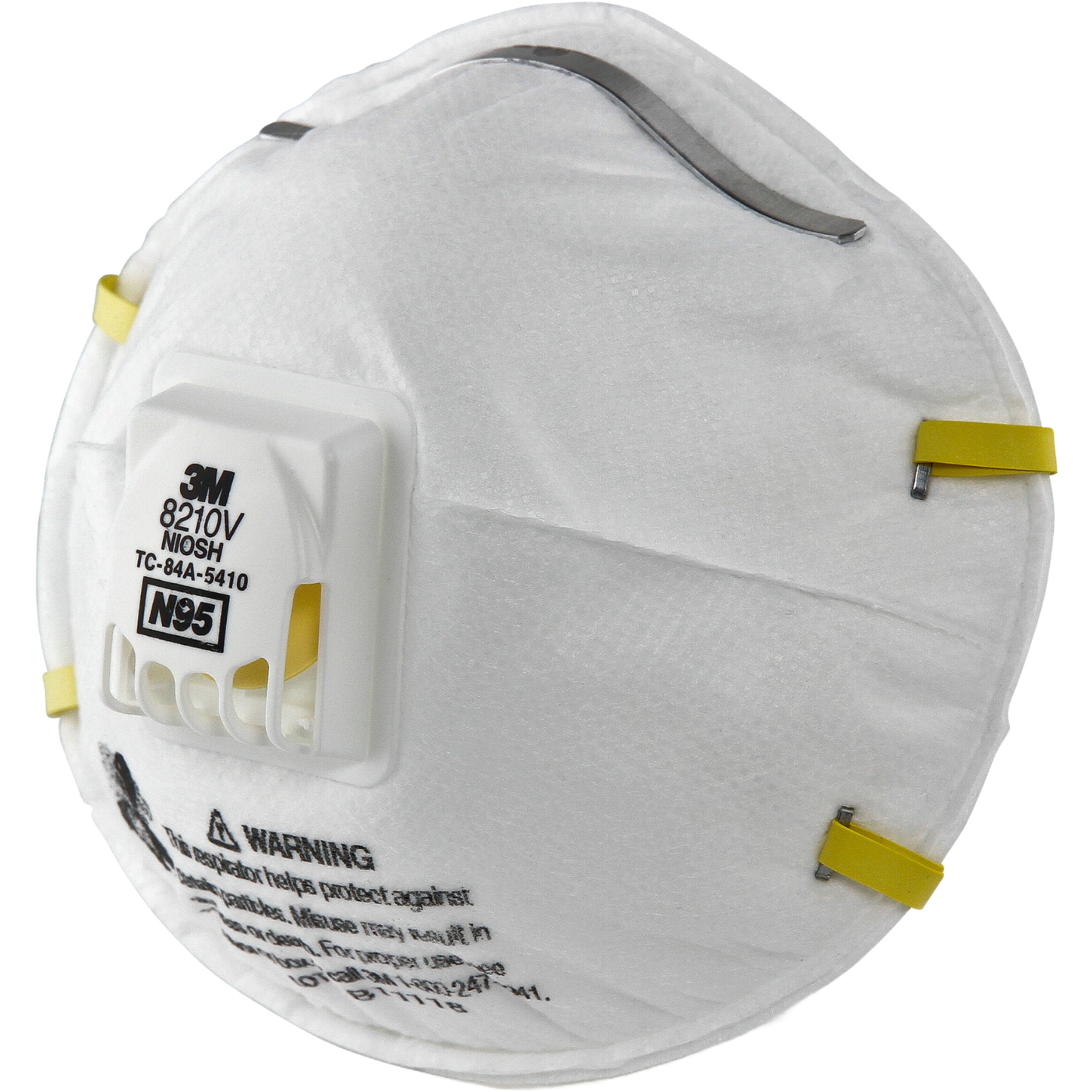 3M 8210V N95 Particulate Respirator - Case of 80 left side view