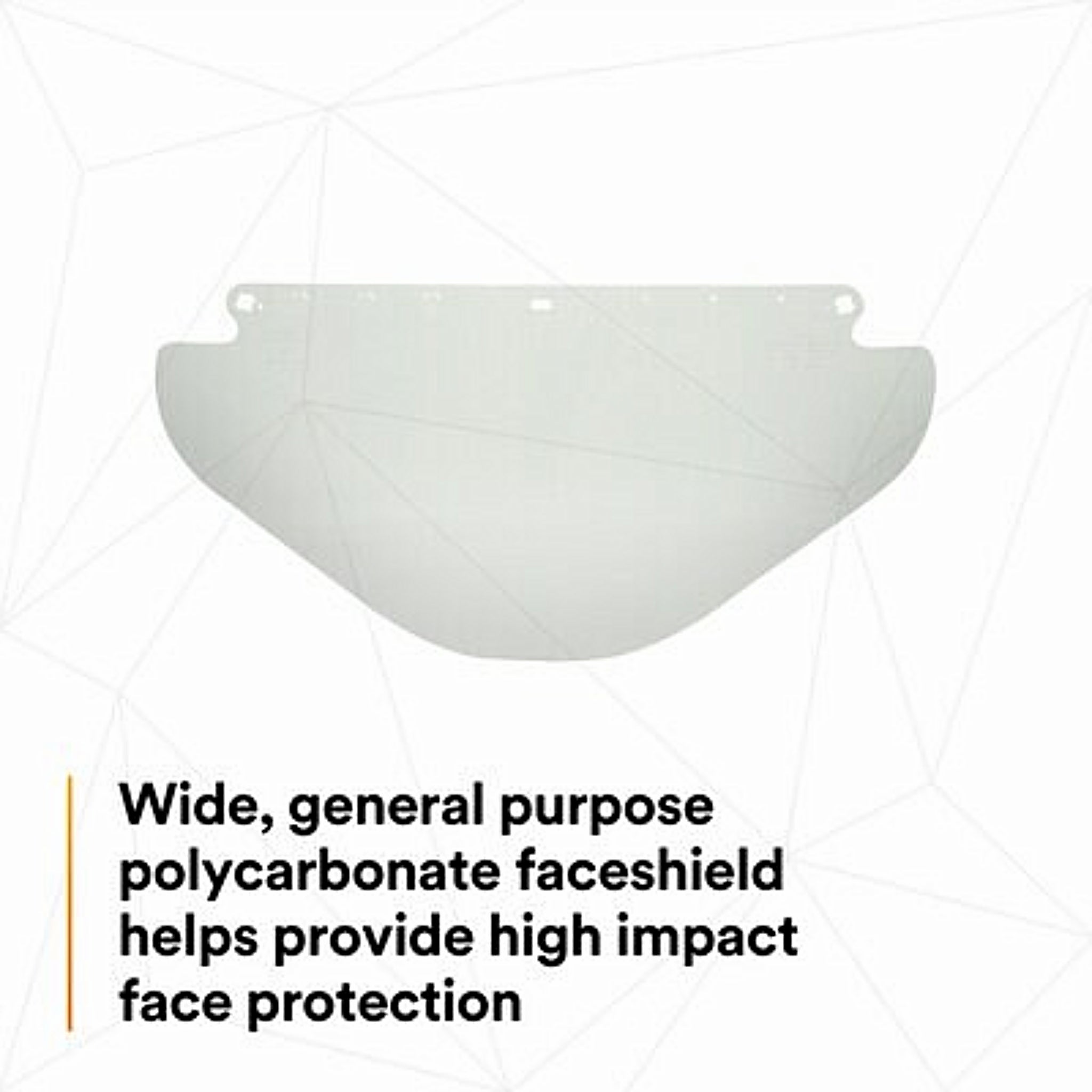 3M 82582-00000 Wide Clear Polycarbonate Faceshield WP96X, Flat Stock, Wide