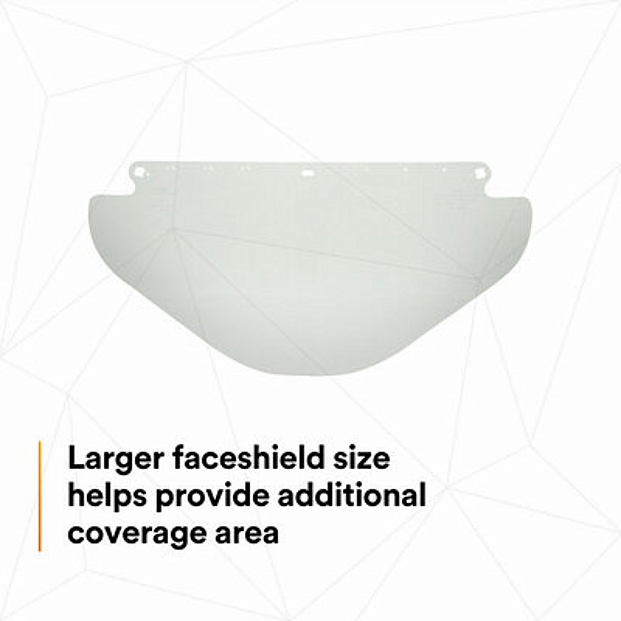 3M 82582-00000 Wide Clear Polycarbonate Faceshield WP96X, Flat Stock, Larger