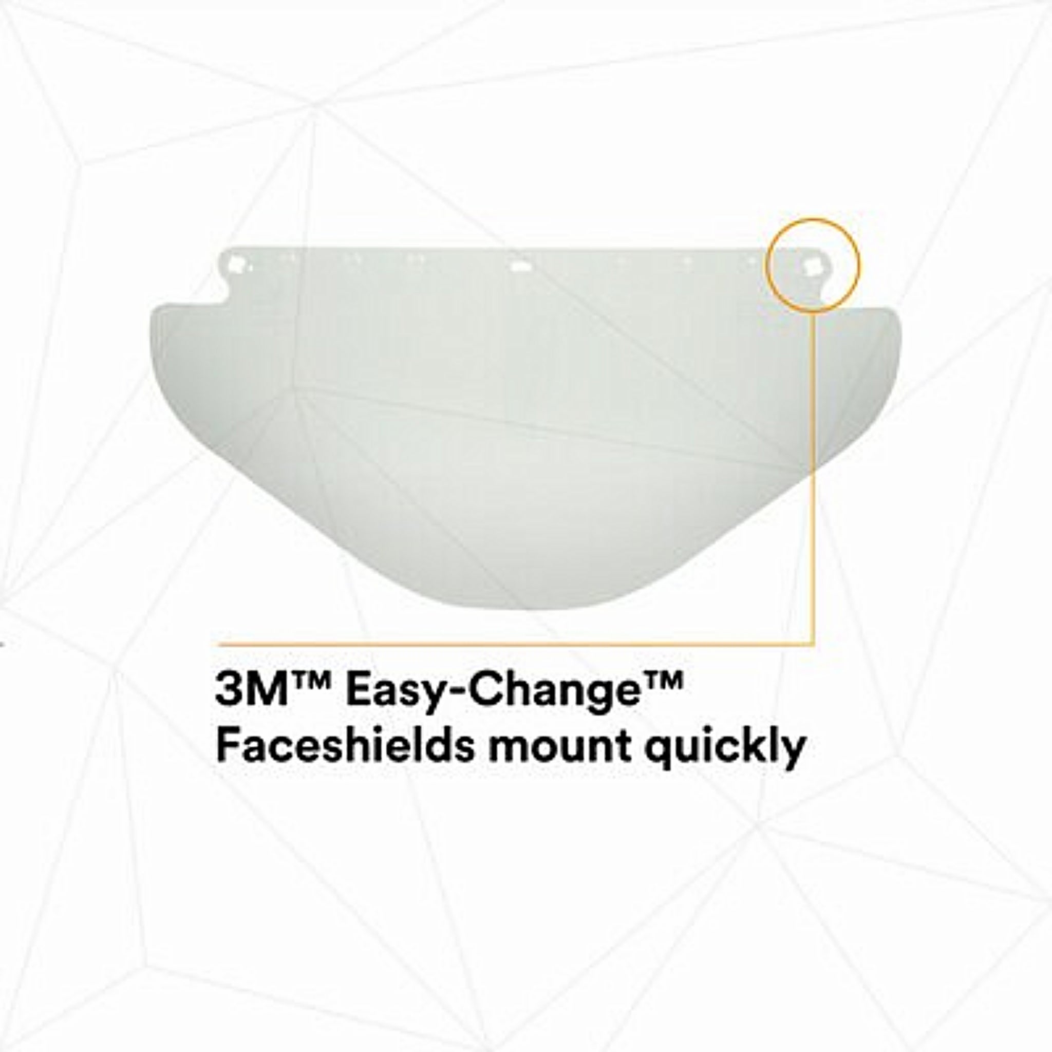 3M 82582-00000 Wide Clear Polycarbonate Faceshield WP96X, Flat Stock, Easy-Change