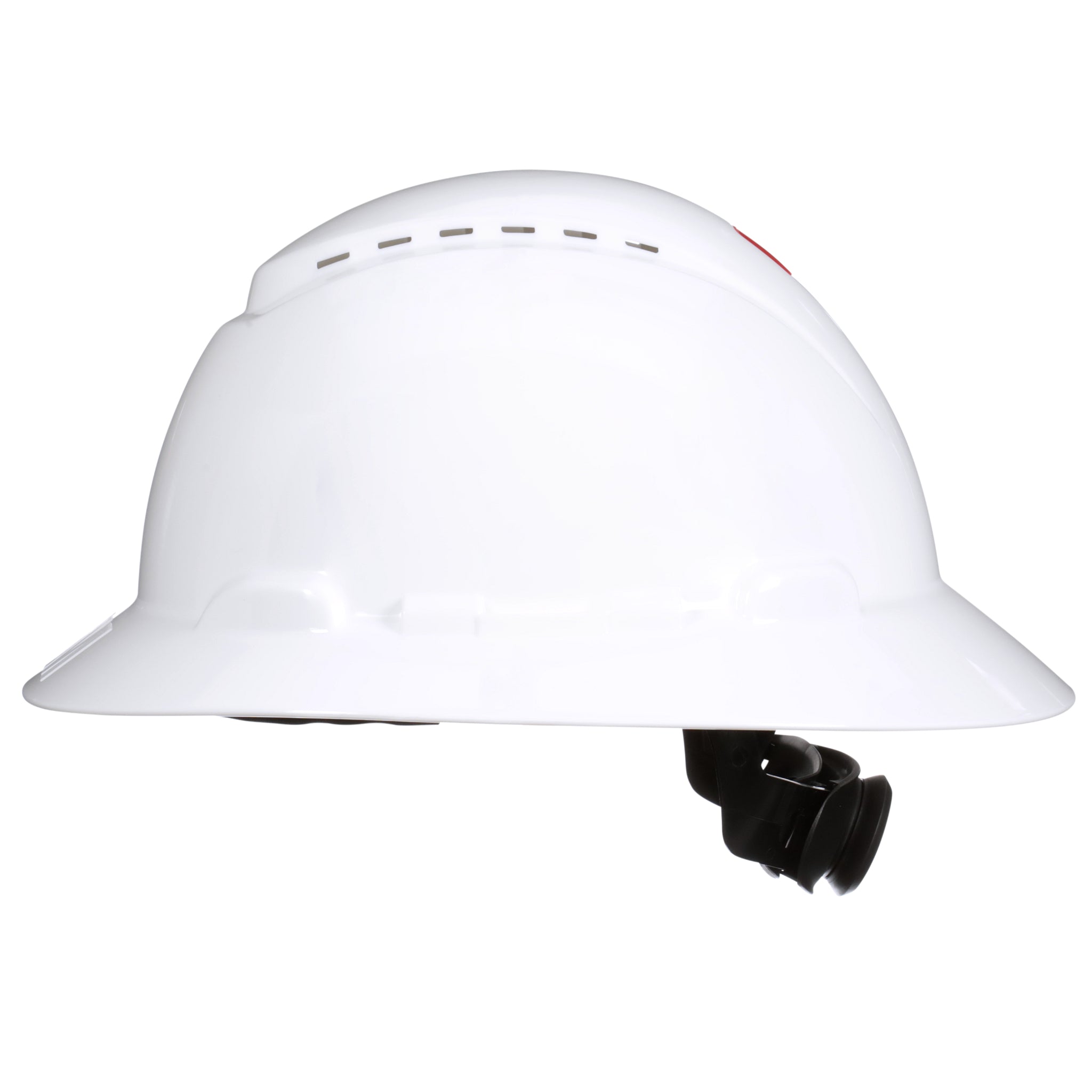 3M SecureFit Full Brim Hard Hat H-801SFV-UV, White, Vented, 4-Point Pressure Diffusion Ratchet Suspension, w/UVicator,  1 Each