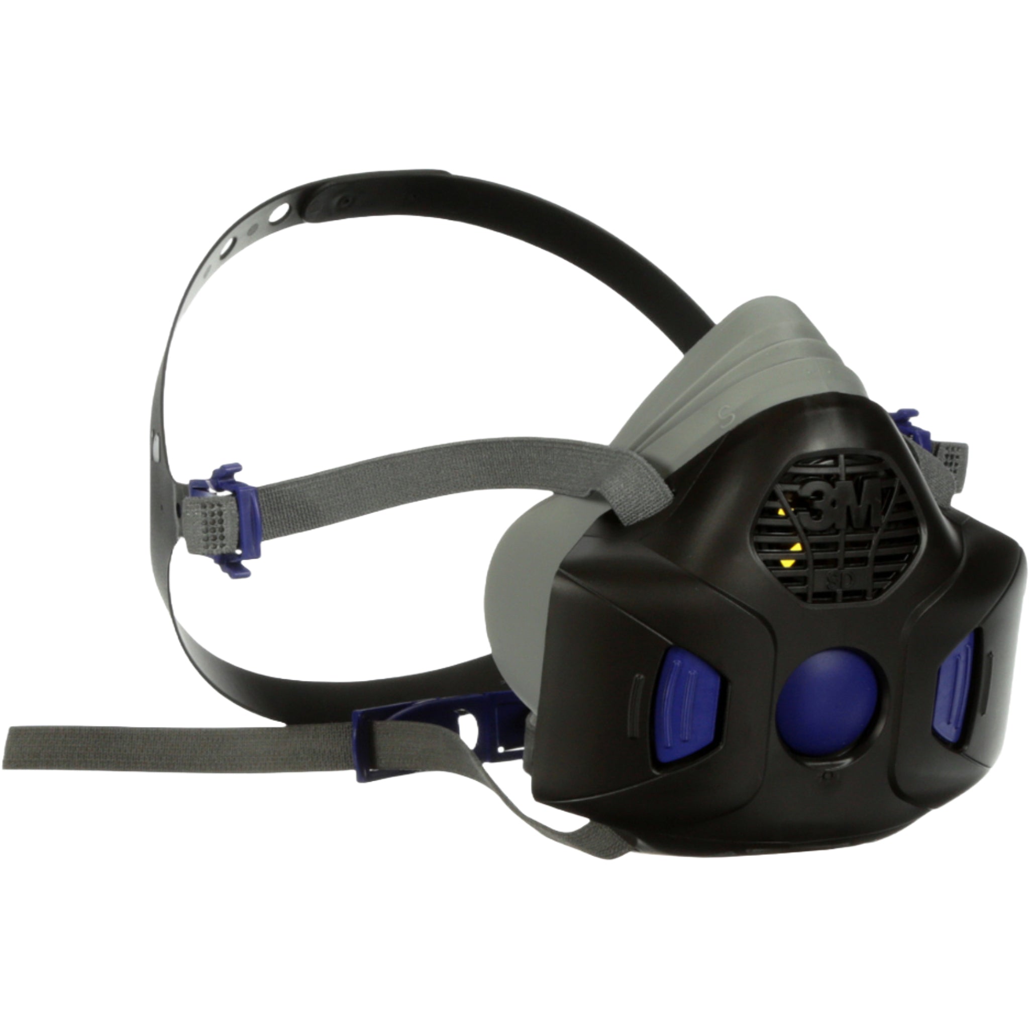 3M HF-801SD Secure Click Half Facepiece Reusable Respirator, Dark Gray, Small main image