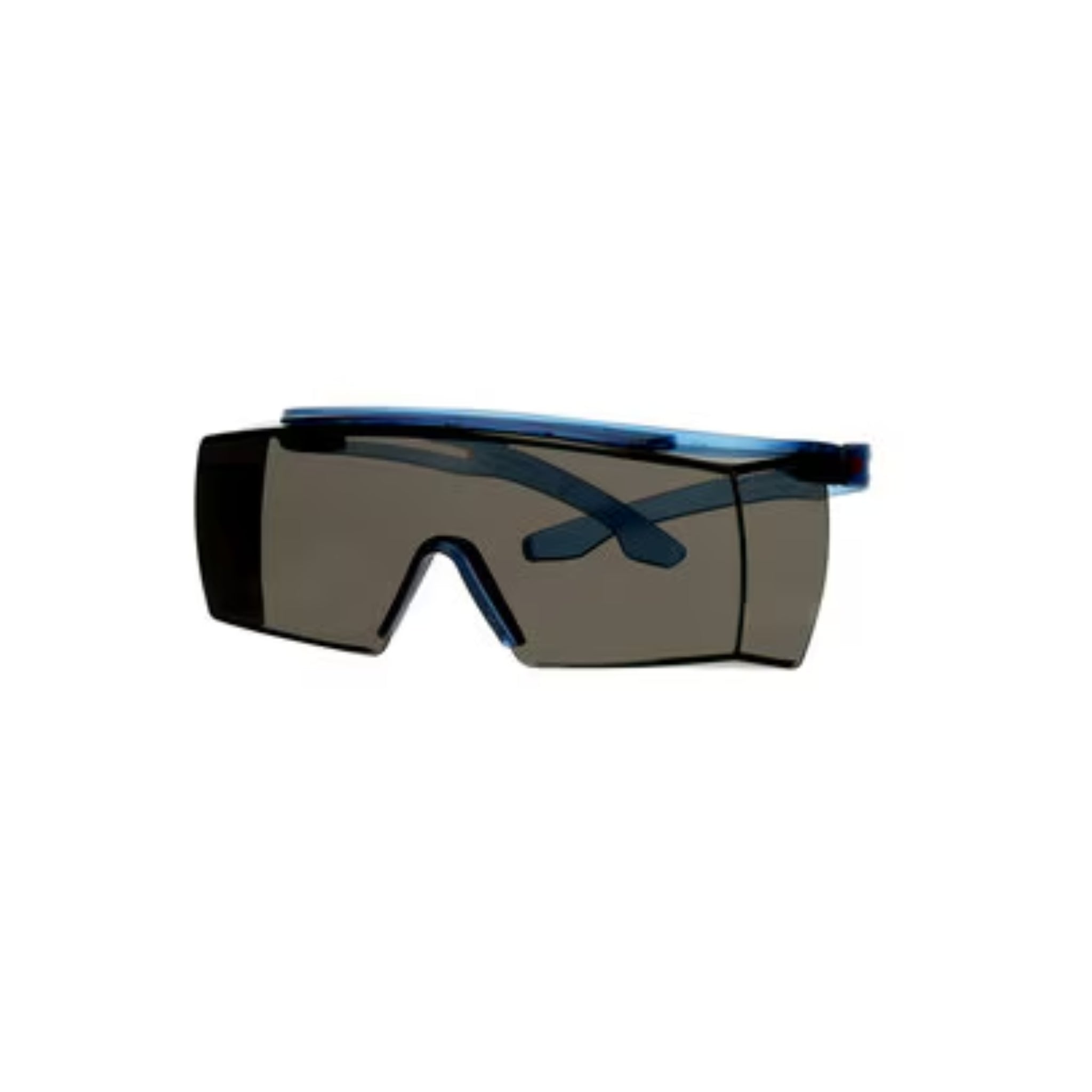 3M SecureFit 3700 Series, SF3702AS-BLU, Blue Temple, Gray OTG Anti- scratch lens, Left Side View