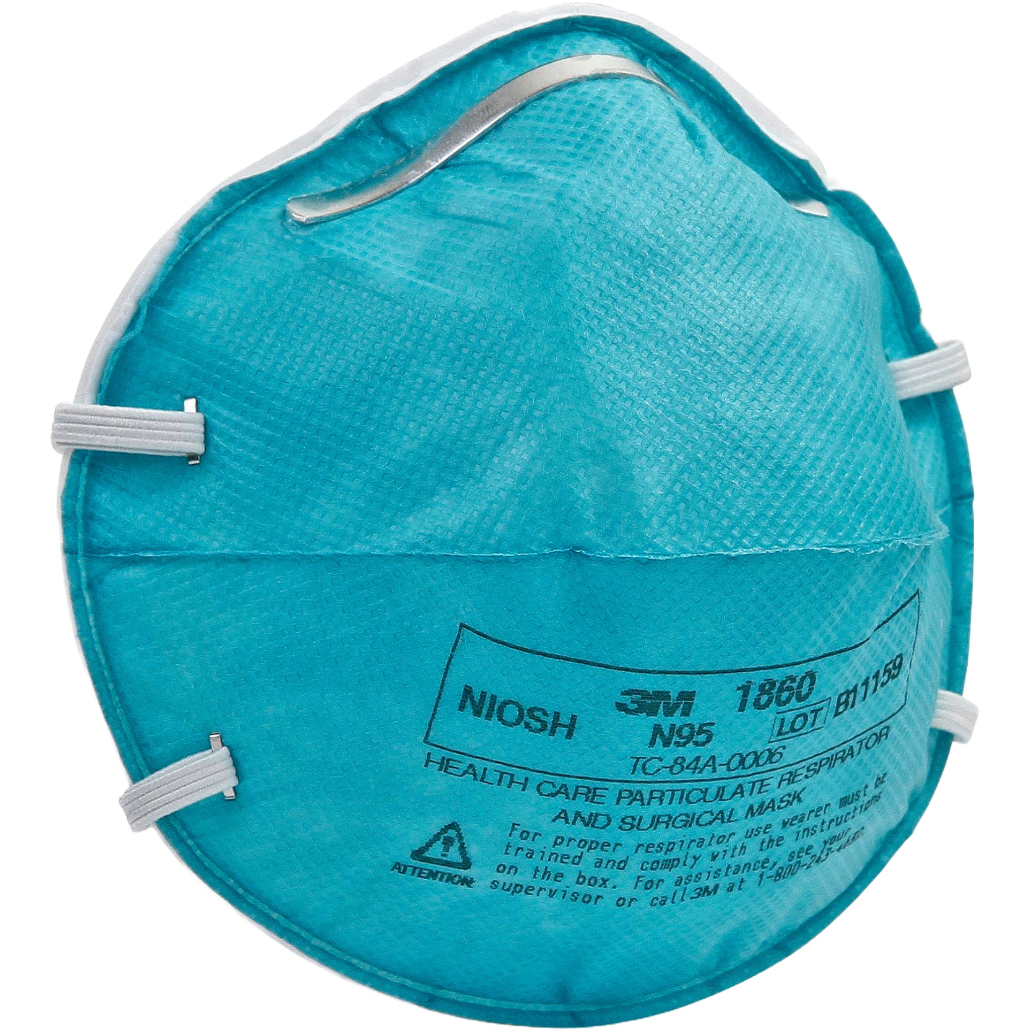 3M 1860 N95 Health Care Particulate Respirator and Surgical Mask main image