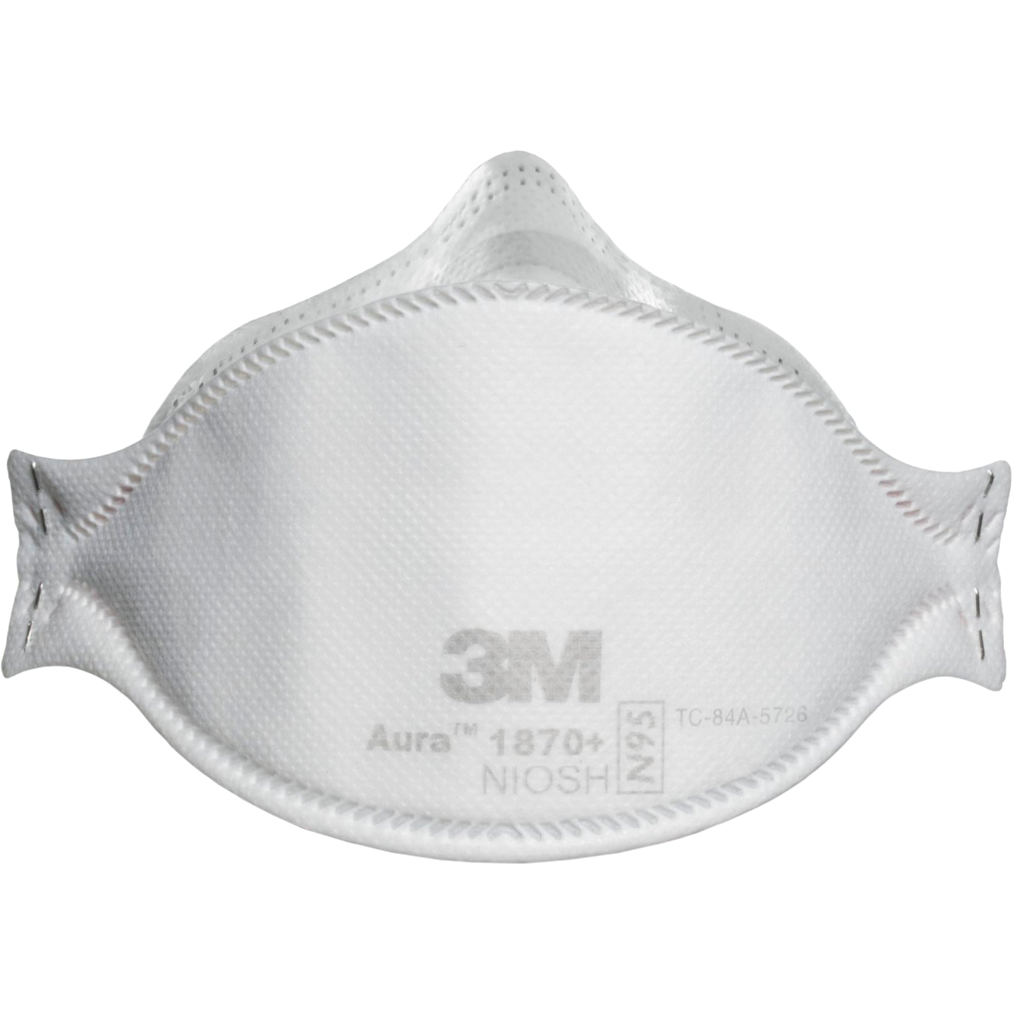 3M 1870+ Aura N95 Health Care Particulate Respirator & Surgical Mask front view