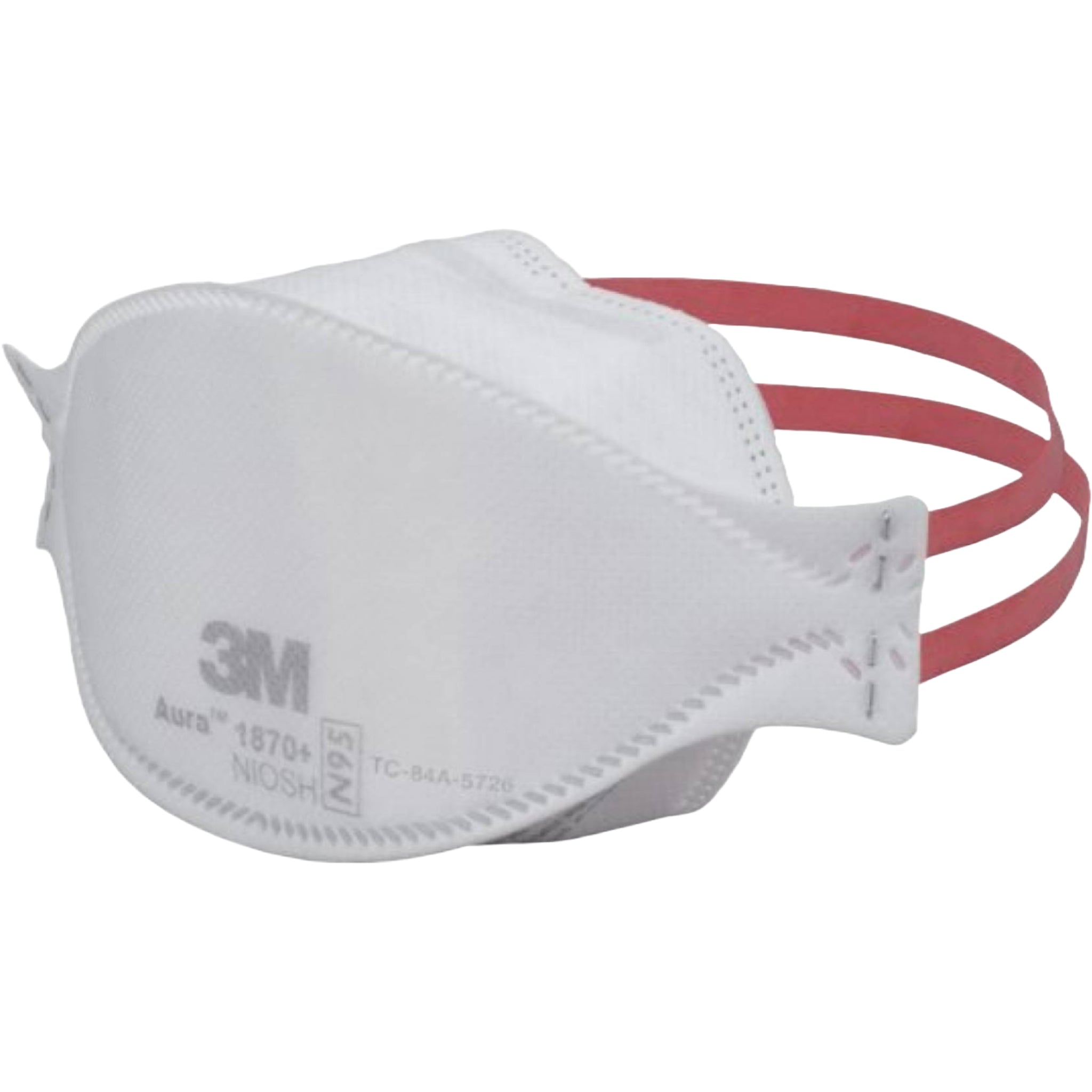 3M 1870+ Aura N95 Health Care Particulate Respirator & Surgical Mask left side view