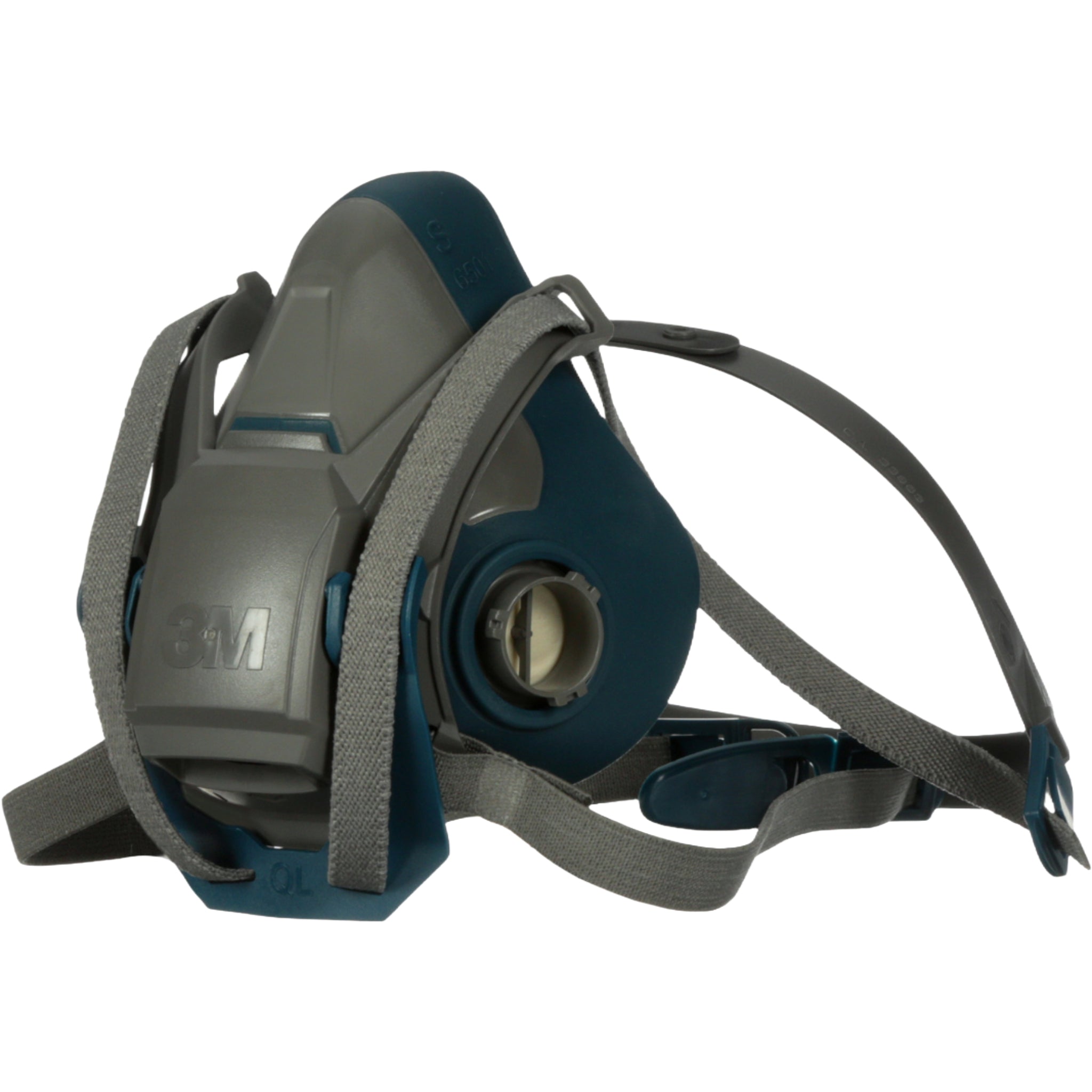 3M 6502QL Rugged Comfort Quick Latch Half Facepiece Reusable Respirator left side view