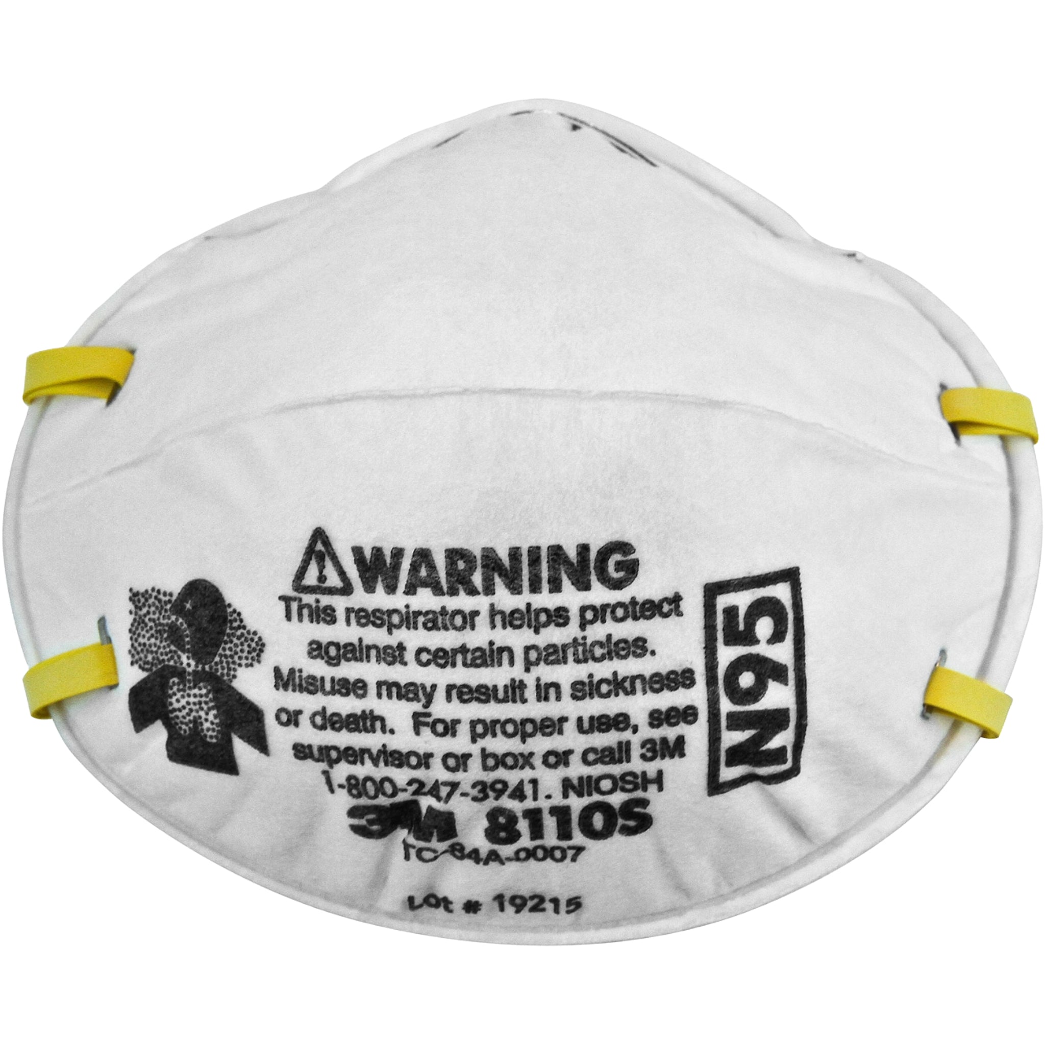 3M 8110S N95 Particulate Respirator, Small front view