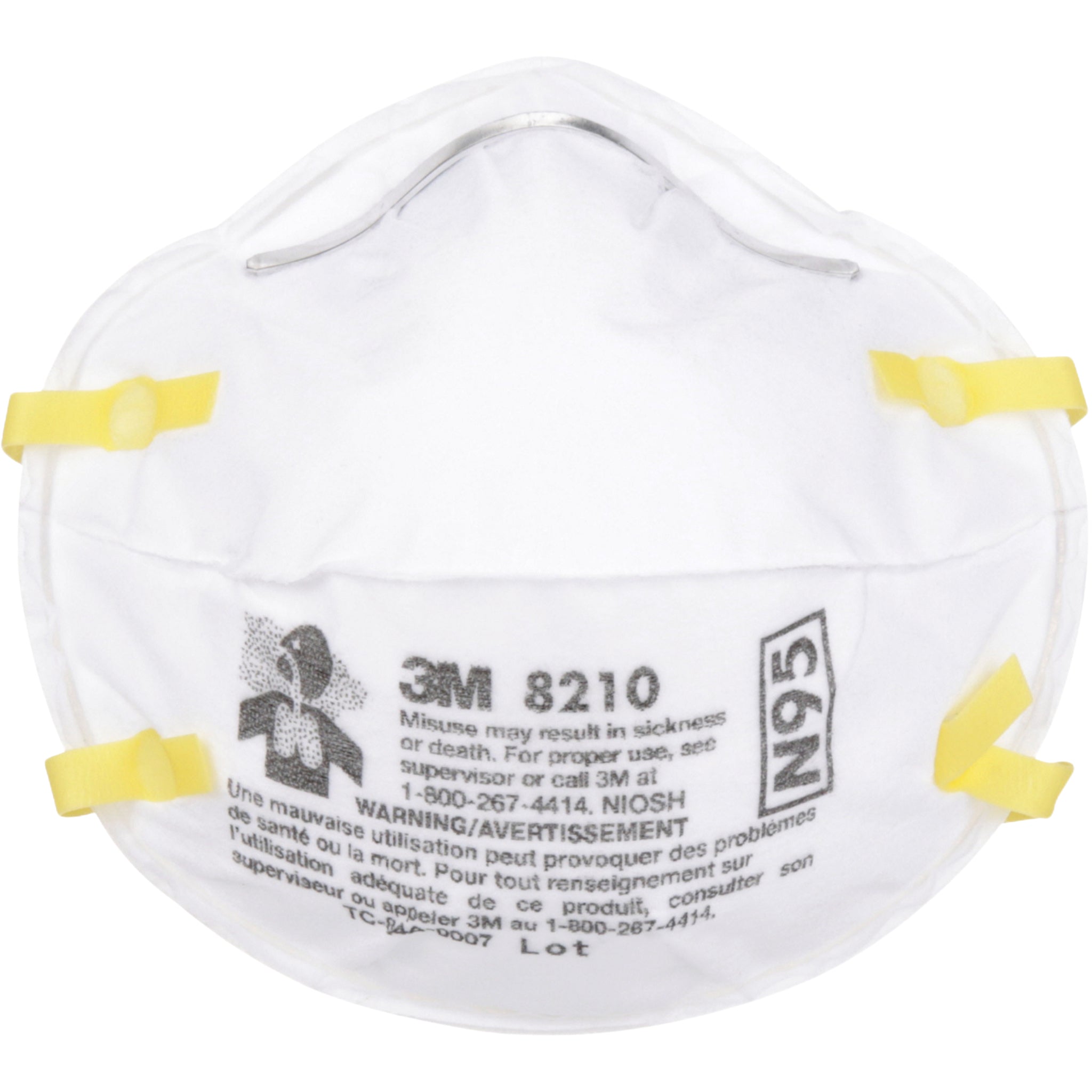 3M 8210 N95 Particulate Respirator-CS front view