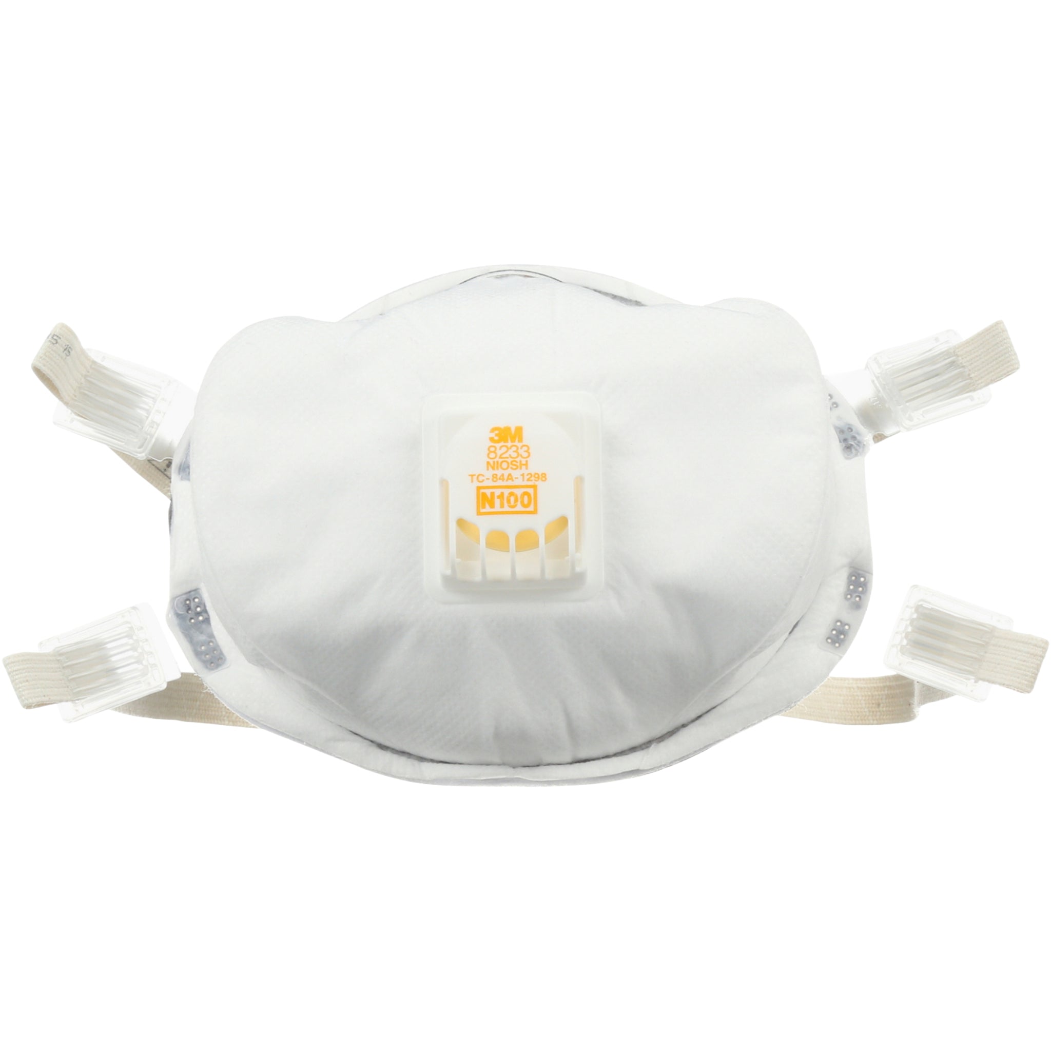 3M 8233 N100 Particulate Respirator Mask front view