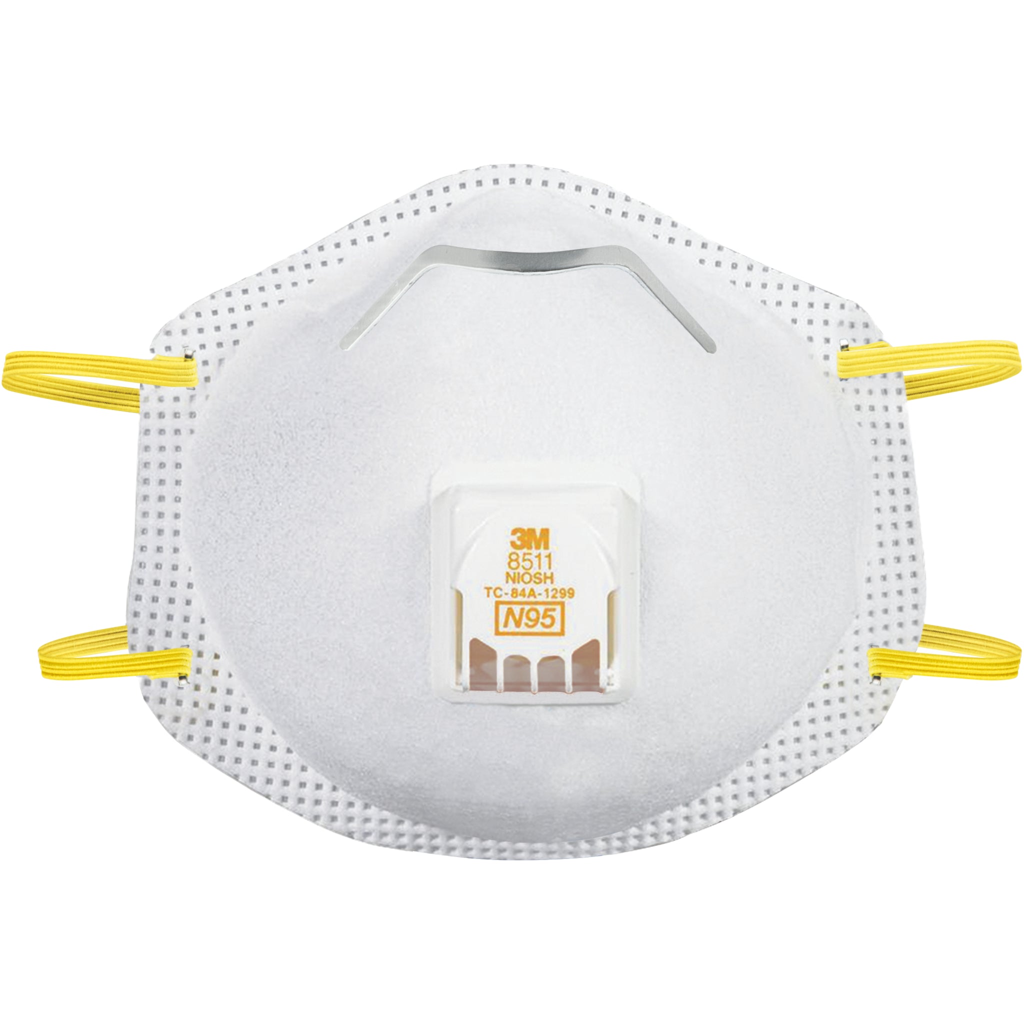 3M 8511 N95 Particulate Respirator, Case of 80 front view