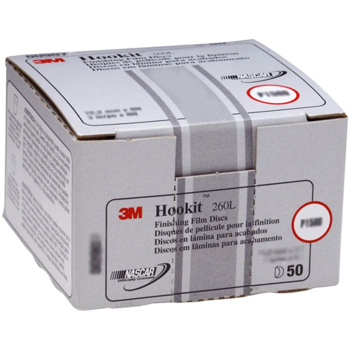 3M™ Hookit™ Finishing Film Abrasive Disc 260L, 00954, 5 in, P800, 100 discs per carton, 4 cartons per case