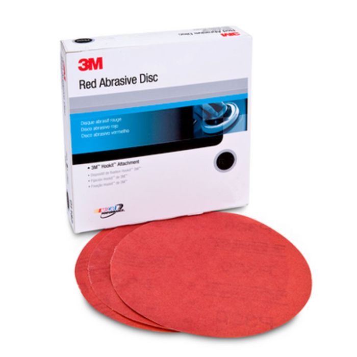 3M™ Hookit™ Red Abrasive Disc, 01223, 6 in, P150, 50 discs per carton, 6 cartons per case