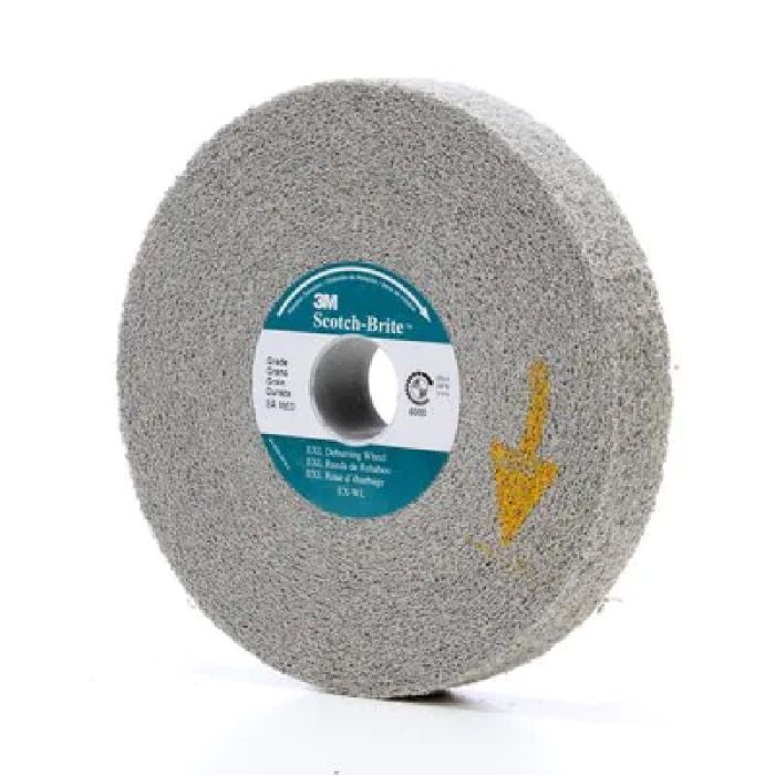 3M Scotch-Brite 7000000734 EXL Deburring Wheel, XL-WL, 8A Medium, Gray, 6 in x 1 in x 1 in, Case of 3