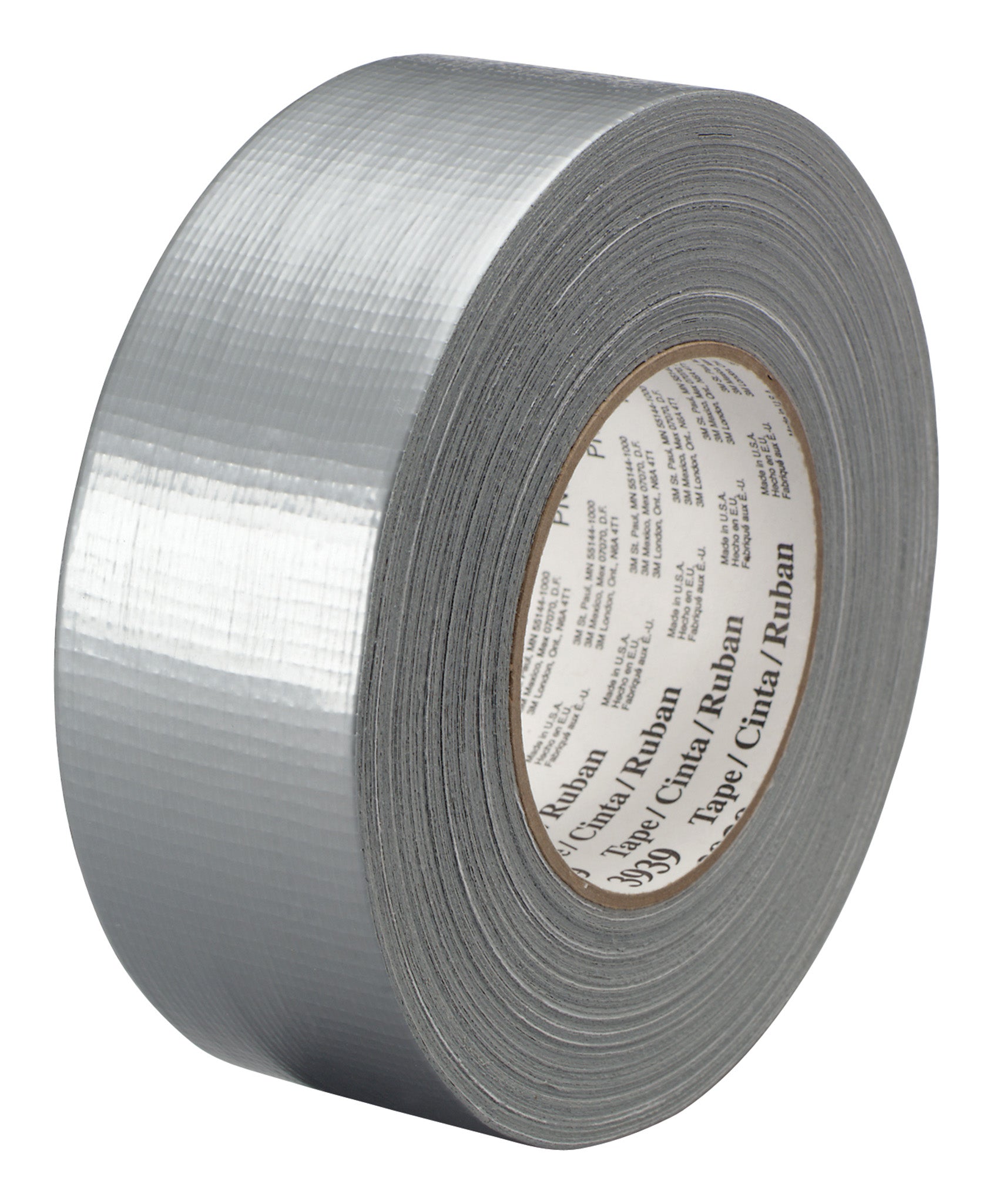 3M Heavy Duty Duct Tape 3939 Silver 24 mm x 54.8 m 9.0 mil, 1 Roll