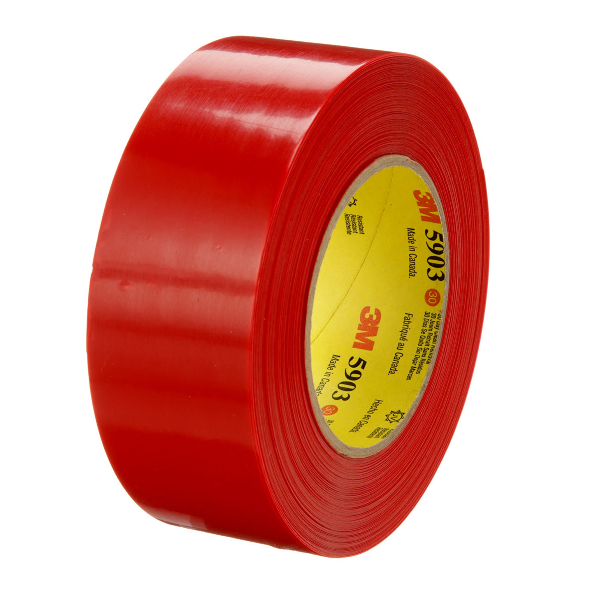 3M Outdoor Masking Poly Tape 5903 Red 48 mm x 54.8 m 7.5 mil, 1 Roll