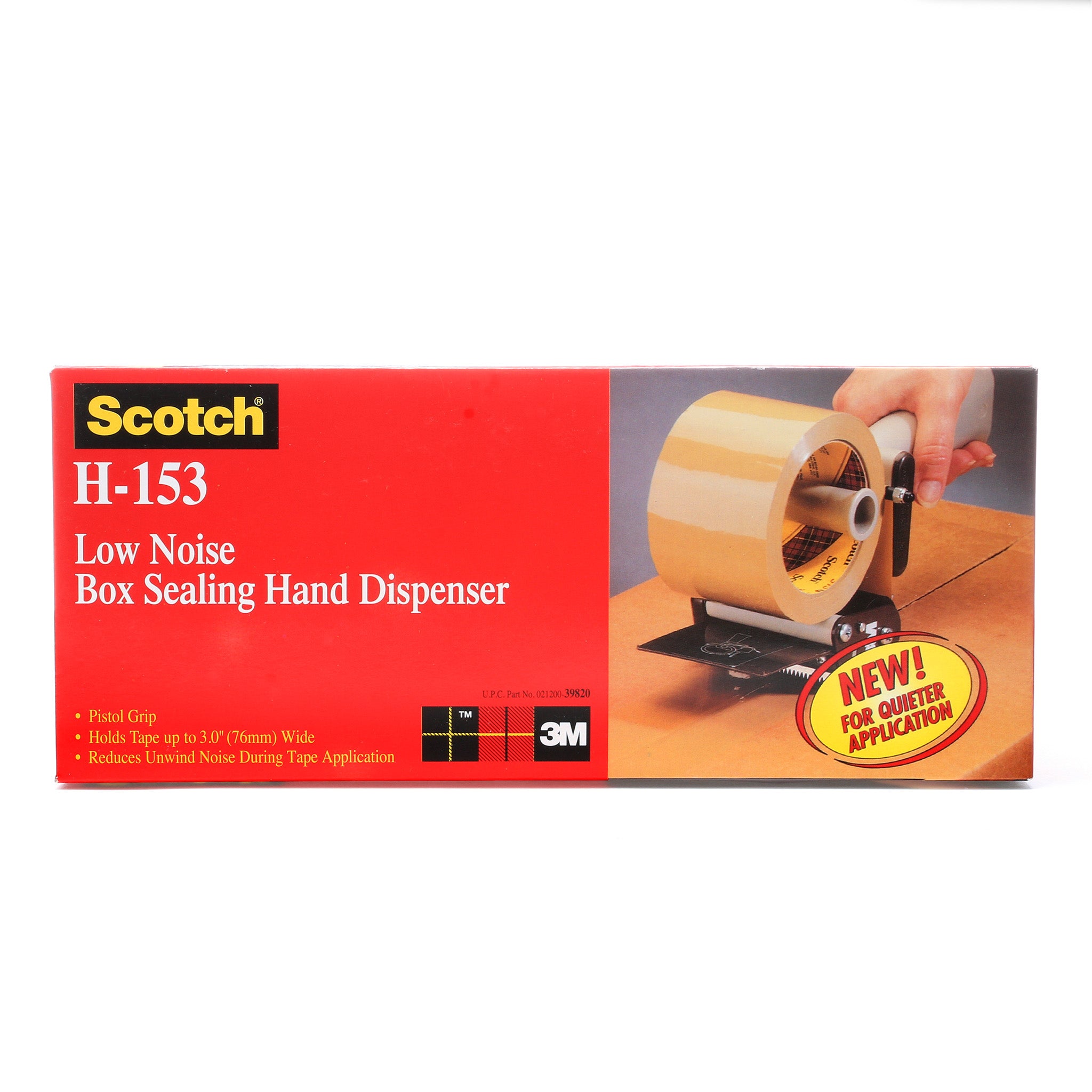 Scotch Low Noise Box Sealing Tape Dispenser H153 3 in, 1 Each