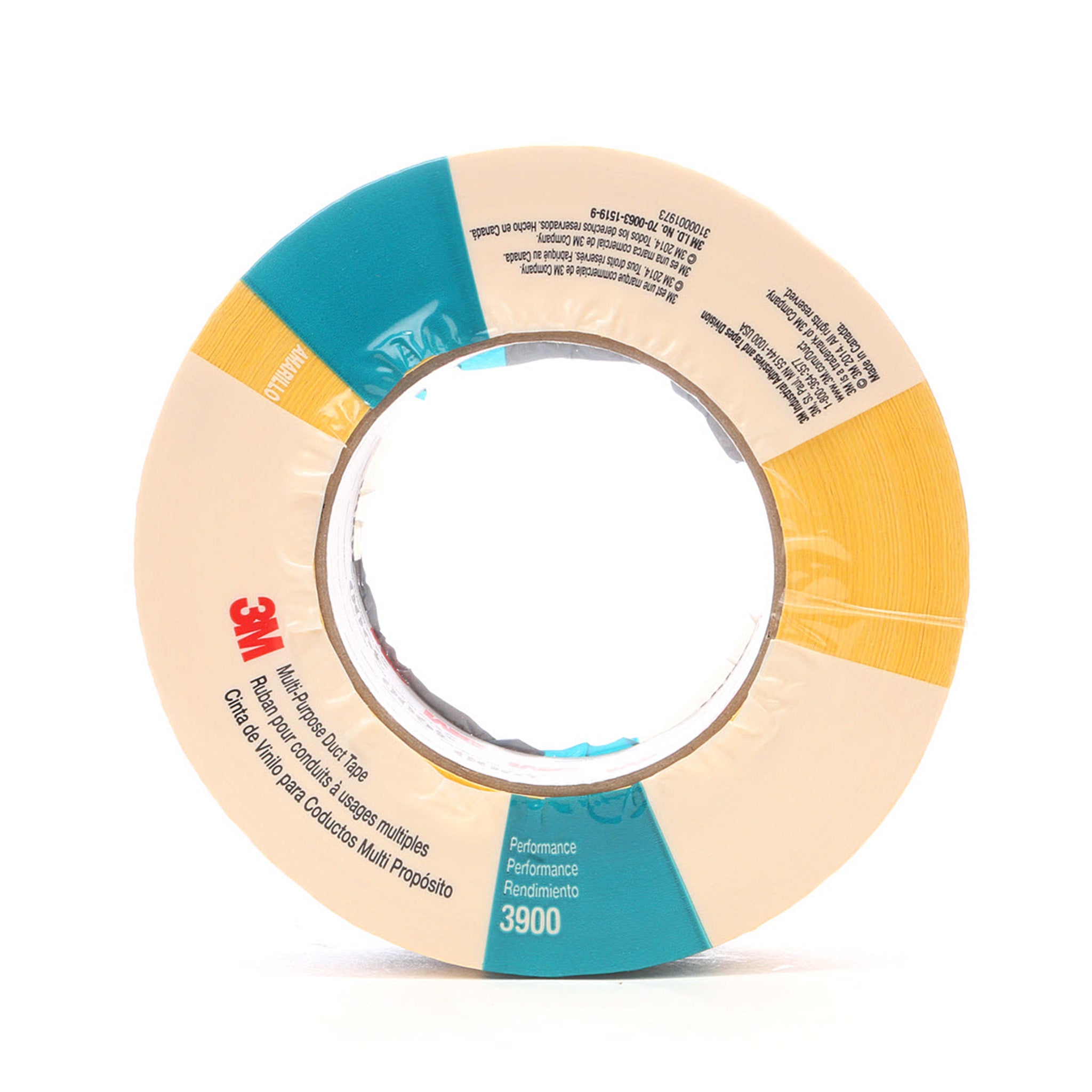 3M Multi-Purpose Duct Tape 3900 Yellow 48 mm x 54.8 m 7.6 mil, 1 Roll