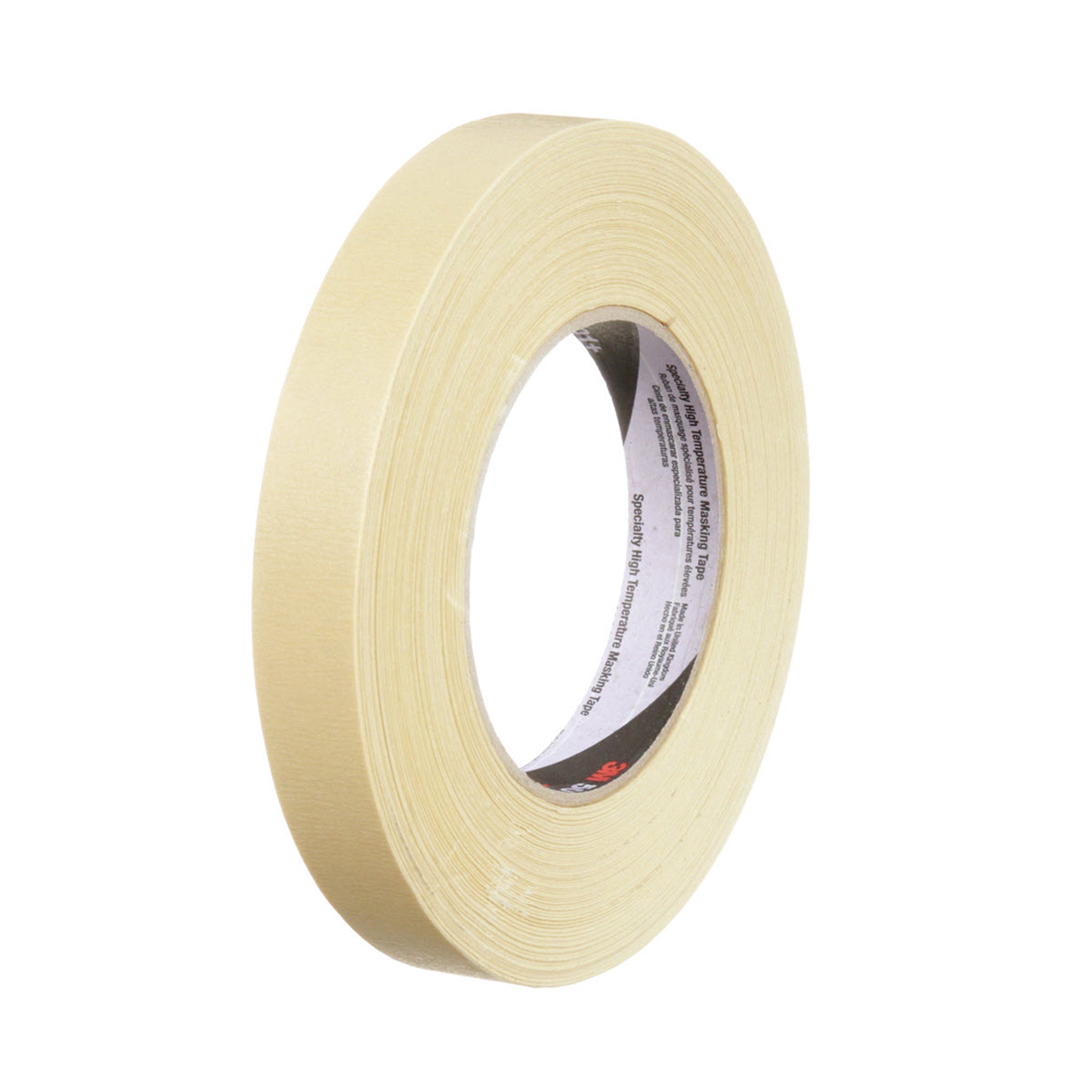 3M Specialty High Temperature Masking Tape 501+ Tan 18 mm x 55 m 7.3 mil, 1 Roll