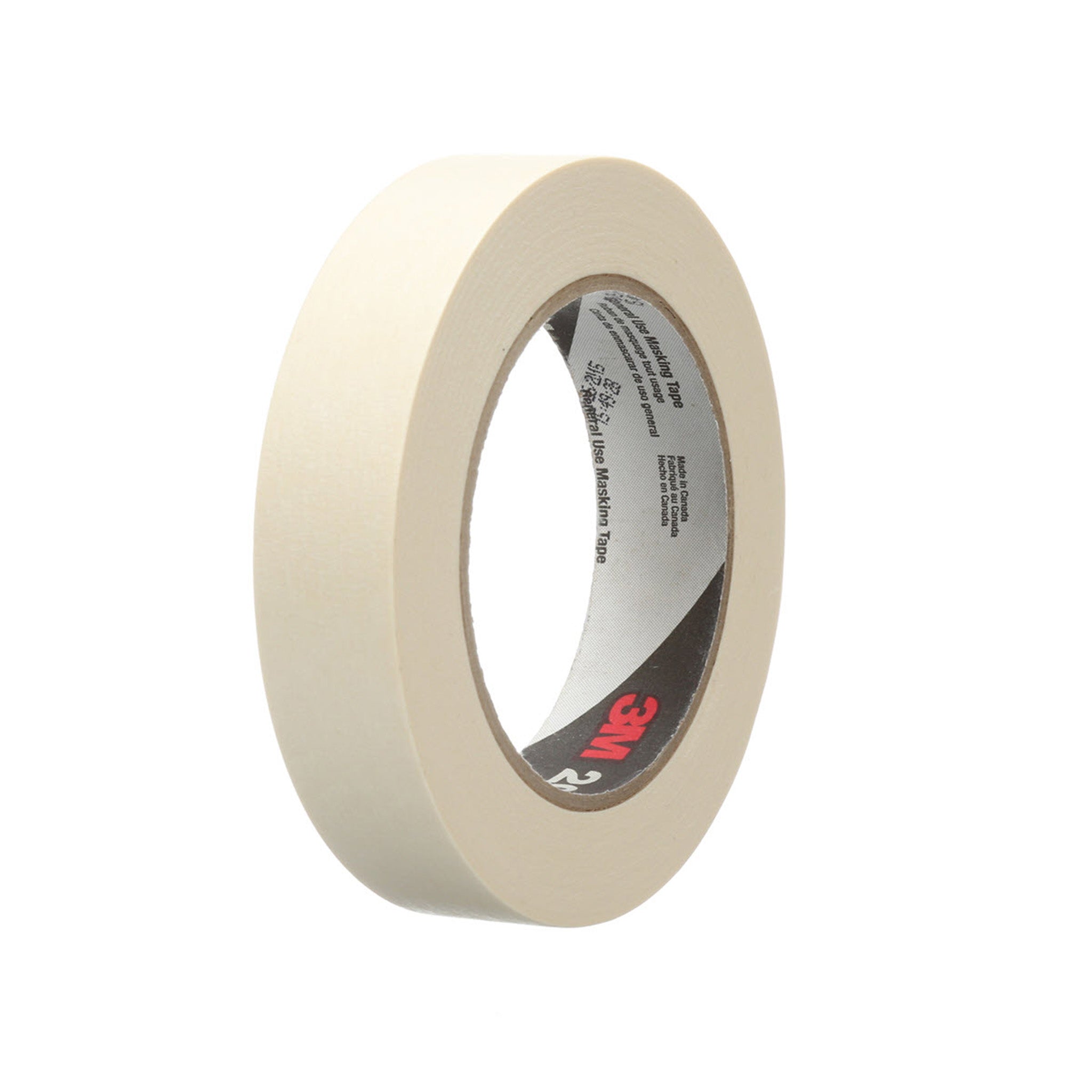 3M General Use Masking Tape 201+ Tan 24 mm x 55 m 4.4 mil, 1 Roll