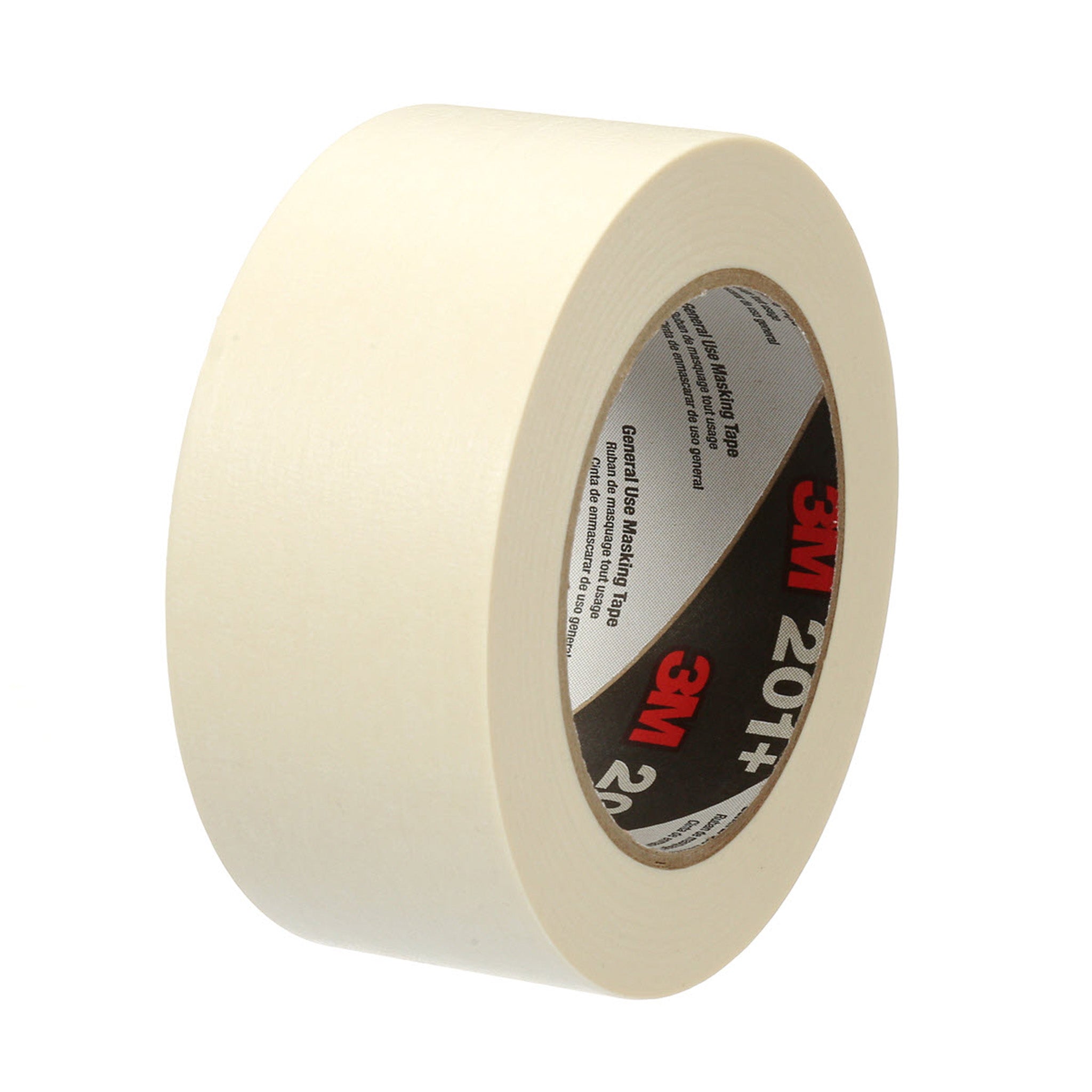 3M General Use Masking Tape 201+ Tan 48 mm x 55 m 4.4 mil, 1 Roll