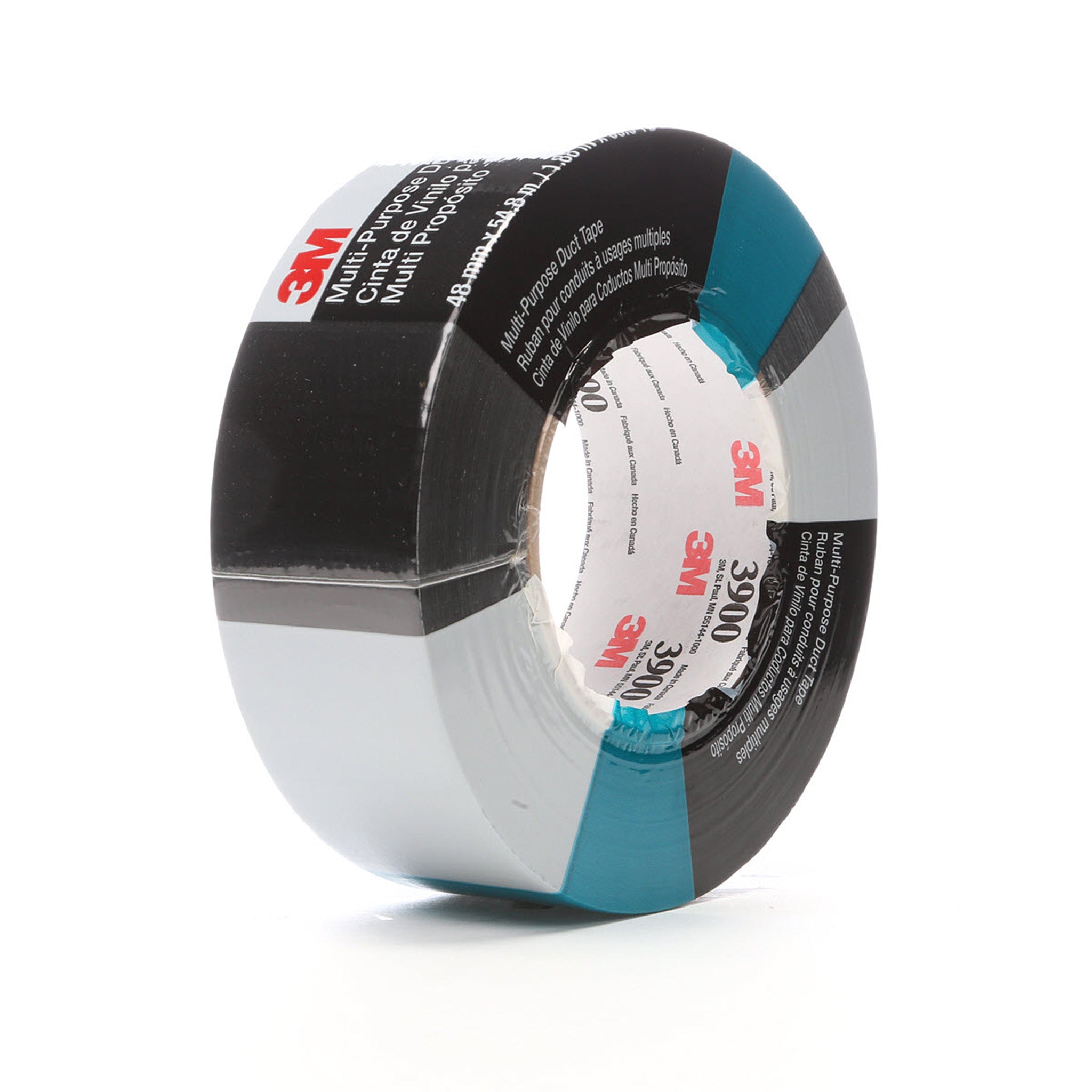 3M Multi-Purpose Duct Tape 3900 Black 48 mm x 54.8 m 7.6 mil, 1 Roll