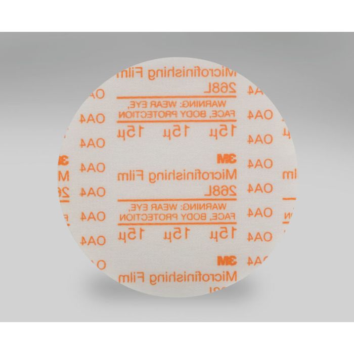 3M™ Hookit™ Microfinishing Film Disc 268L, Type D, 5 in x NH 15 Micron, 50 per inner 500 per case