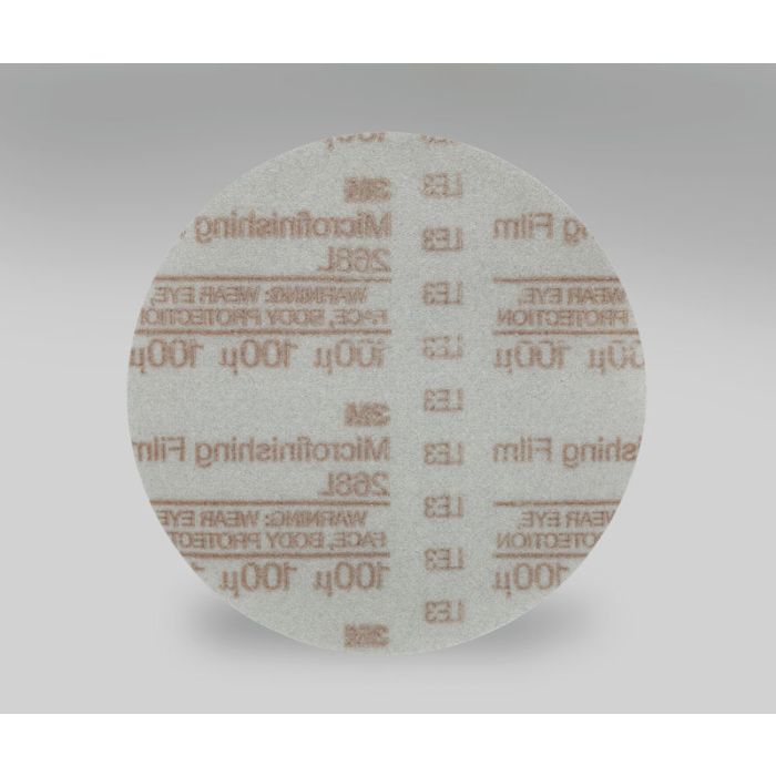 3M™ Hookit™ Microfinishing Film Disc 268L, Type D, 5 in x NH 100 Micron, 50 per inner 500 per case