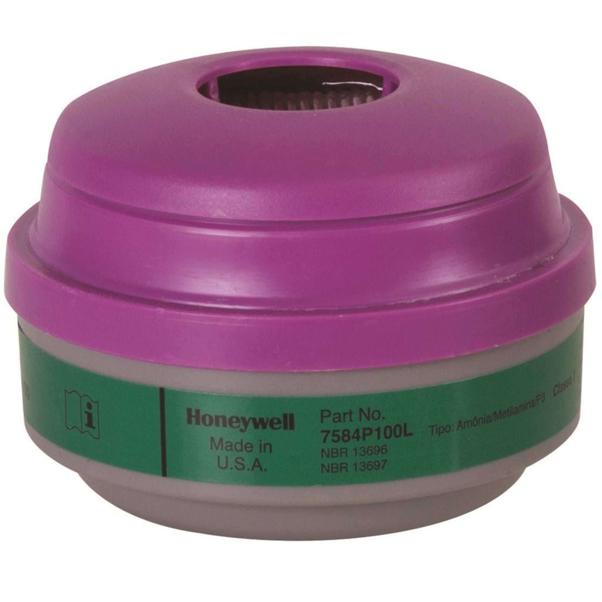 Honeywell North 7584P100L N Series Ammonia Methylamine P100 Cartridge/Filter Combination, Single Cartridge Image