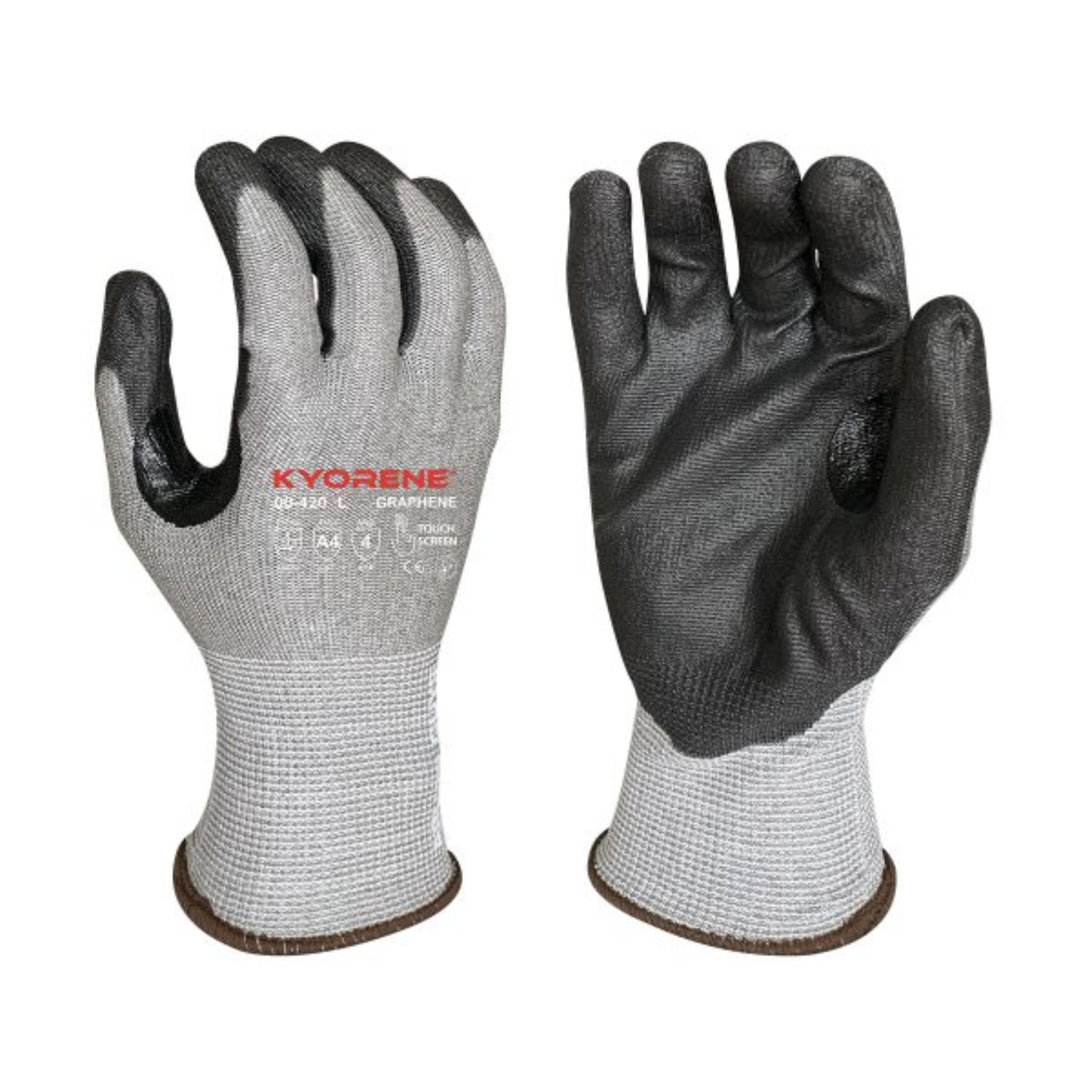 Armor Guys 00-420 KYORENE A4 Cut Touch Screen Glove, Box of 12, Front and Back Image