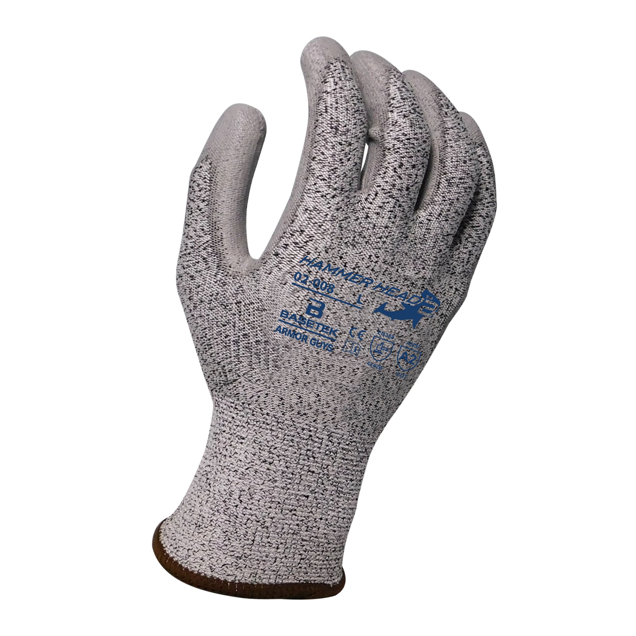 Armor Guys 02-008 Basetek Hammer Head 2 Work Glove, Salt and Pepper, Pair of 12, Main Image