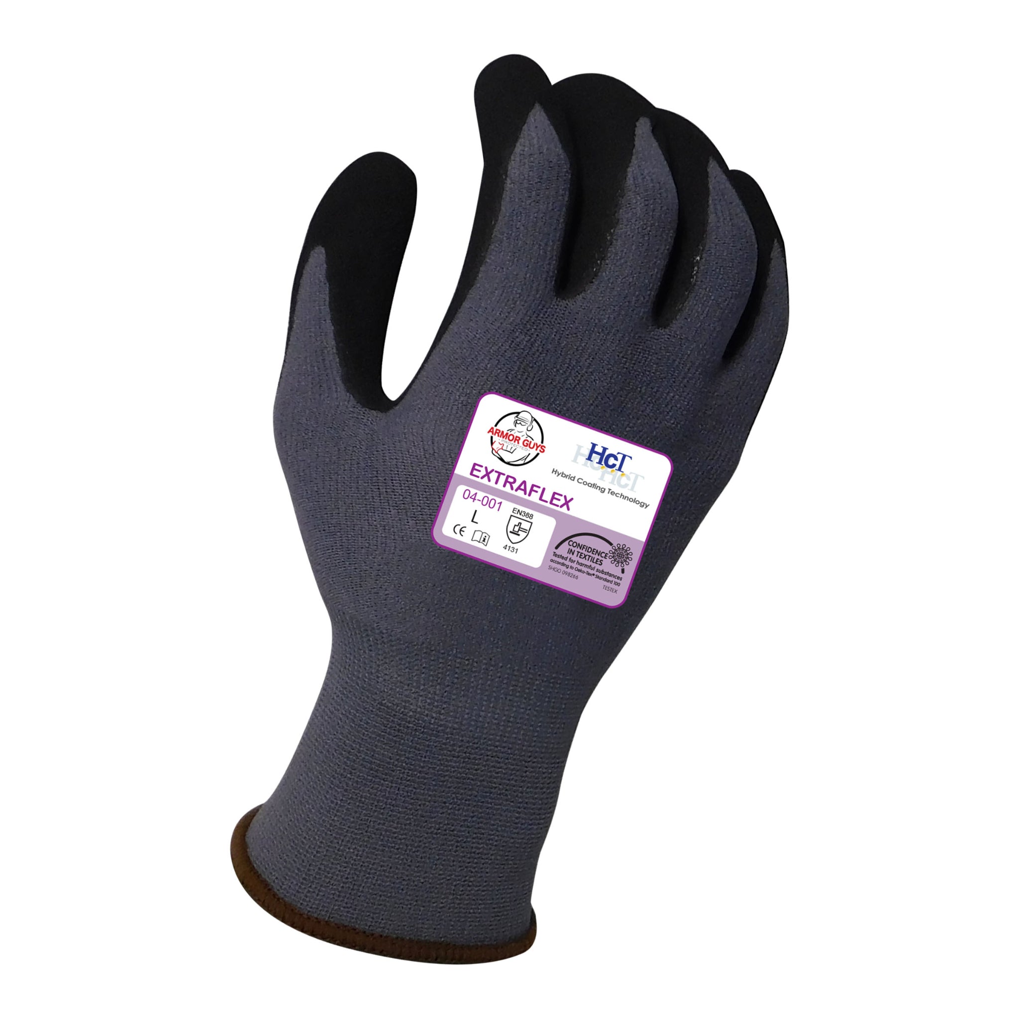 Armor Guys 04-001 ExtraFlex Work Gloves, Gray, 1 Pair, Main Image