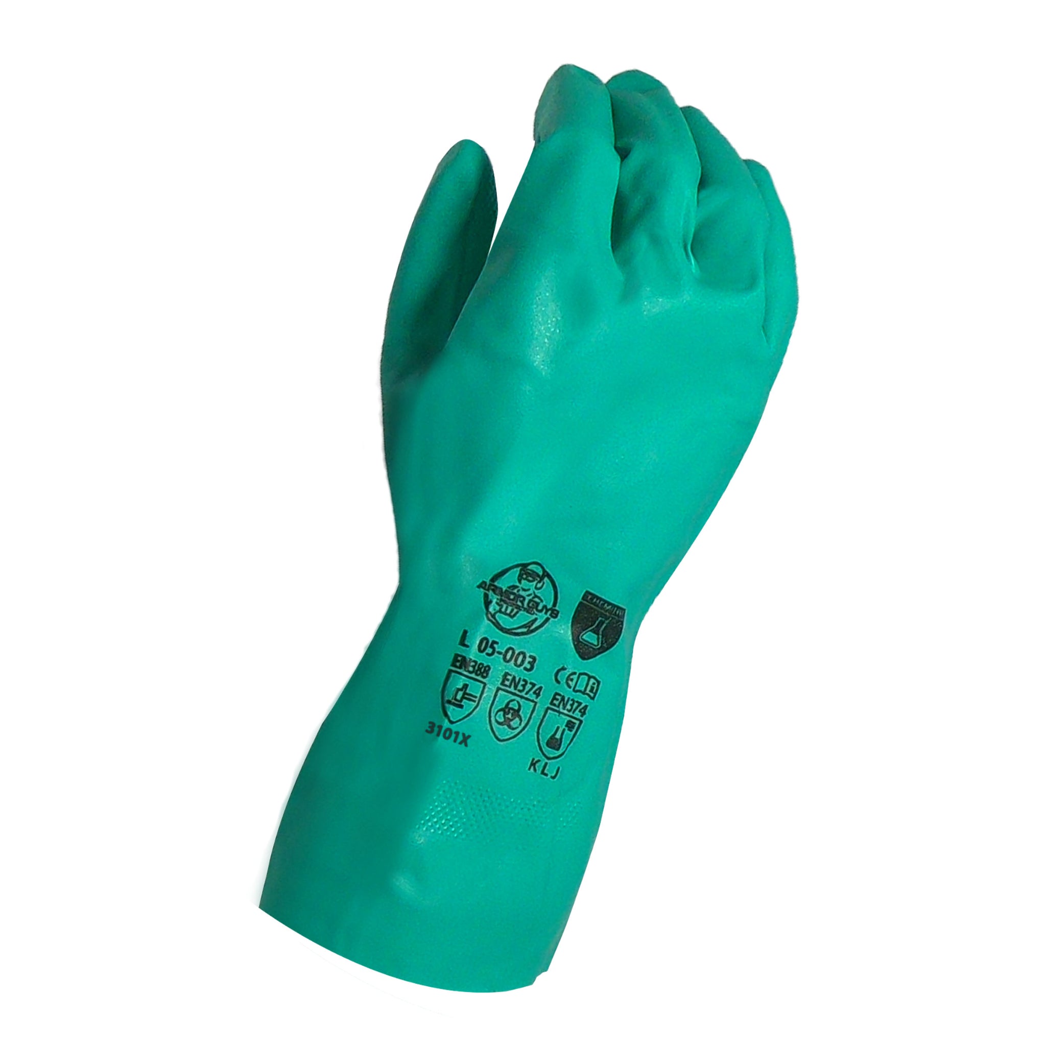 Armor Guys 05-003 ChemiFlex Work Glove, Green, Pair of 12, Main Image