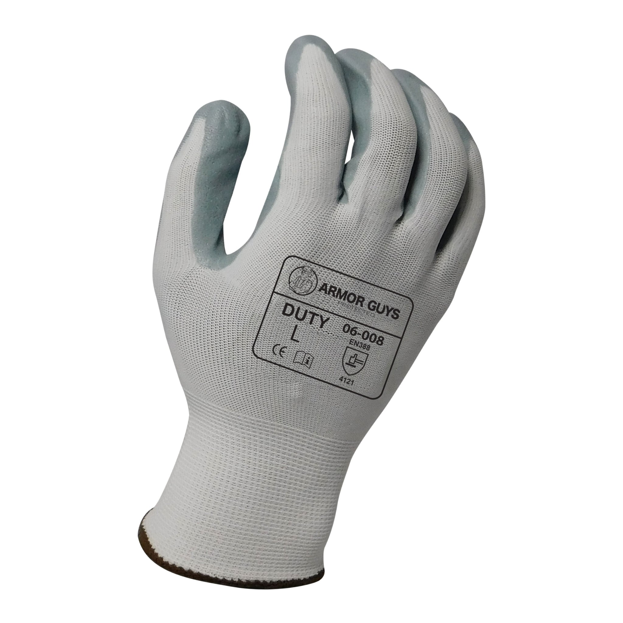 Armor Guys 06-008 13 Gauge Duty Work Glove, Gray, Pair of 12, Main Image